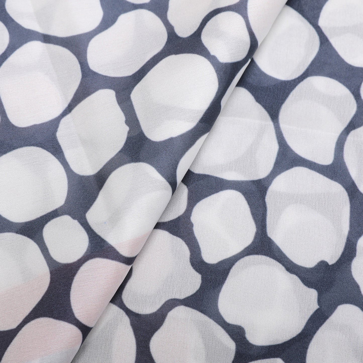 FOULARD POIS IRREGOLARI CON CORNICE (90X90 cm)