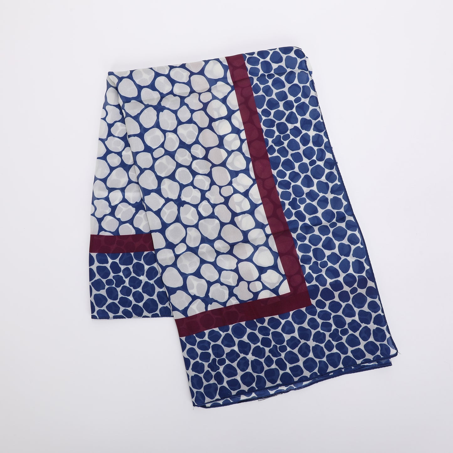 FOULARD POIS IRREGOLARI CON CORNICE (90X90 cm)