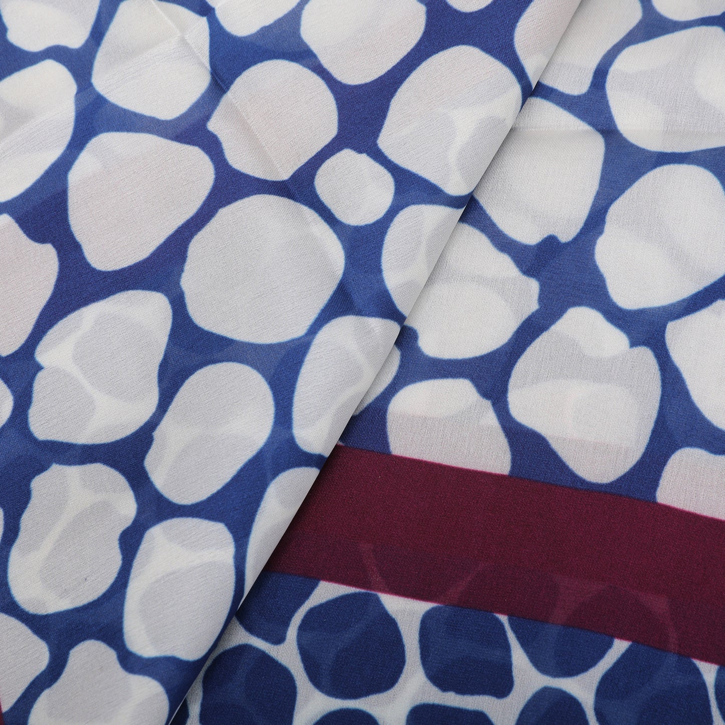 FOULARD POIS IRREGOLARI CON CORNICE (90X90 cm)