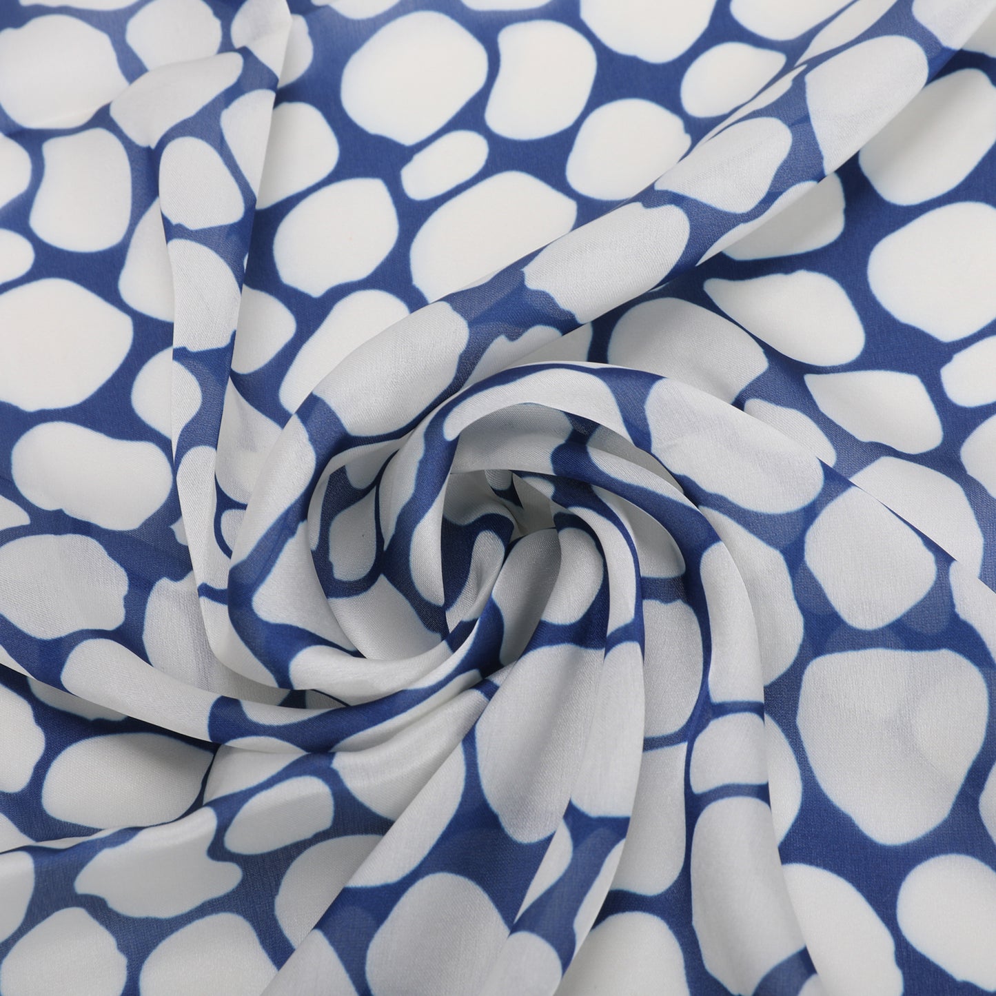 FOULARD POIS IRREGOLARI CON CORNICE (90X90 cm)