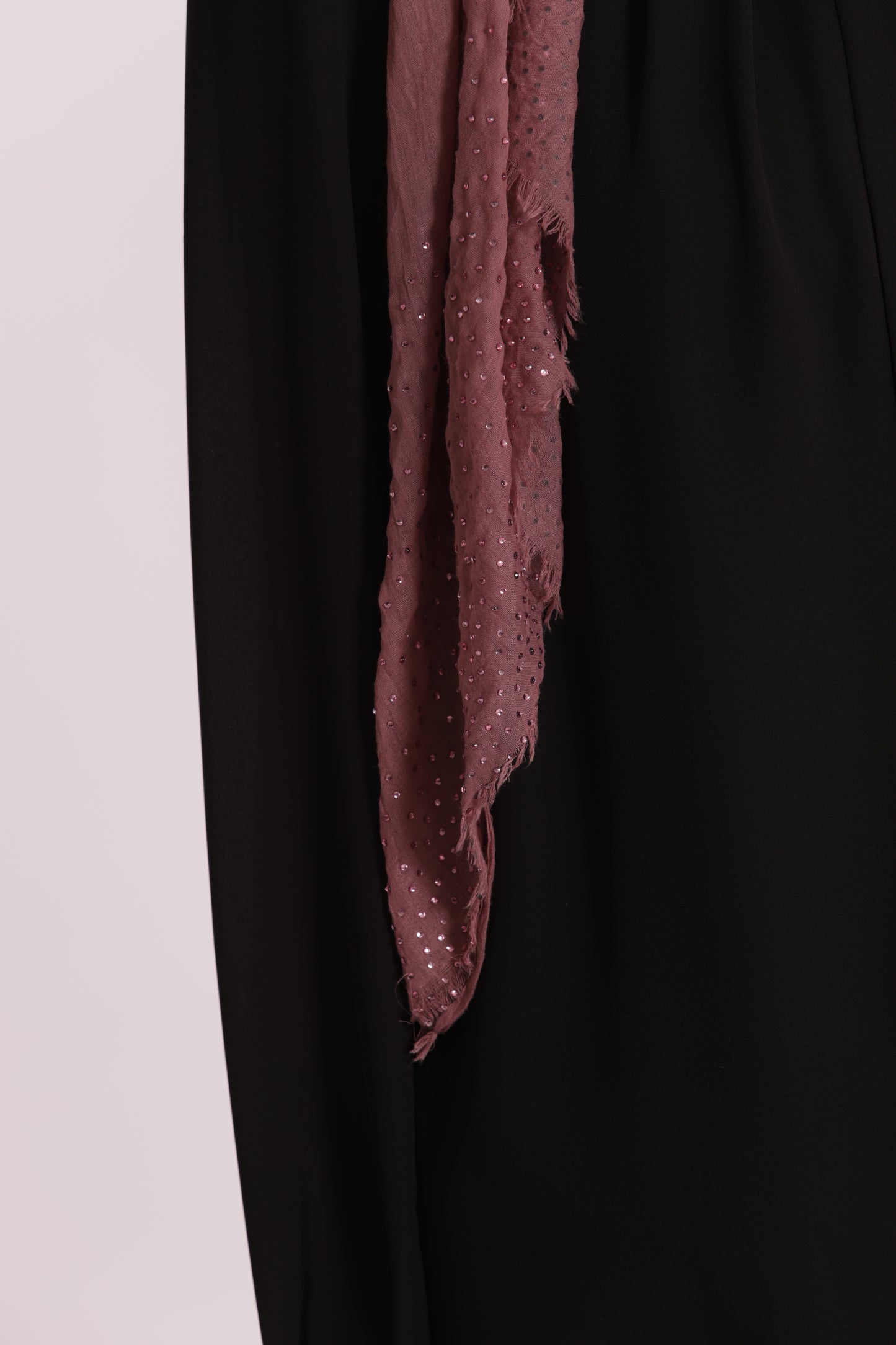 FOULARD TINTA UNITA CON STRASS (180X80 cm)