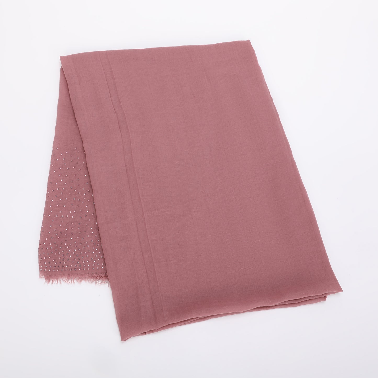 FOULARD TINTA UNITA CON STRASS (180X80 cm)