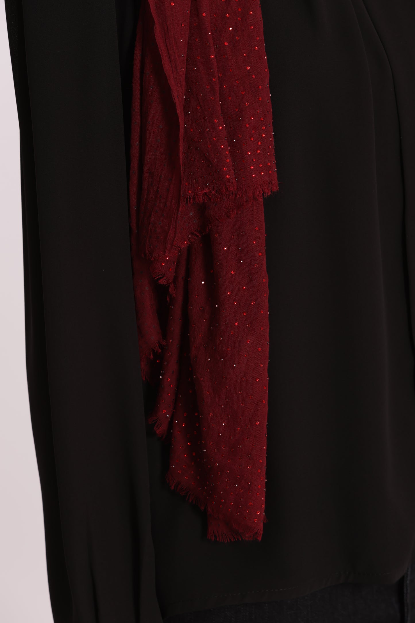 FOULARD TINTA UNITA CON STRASS (180X80 cm)