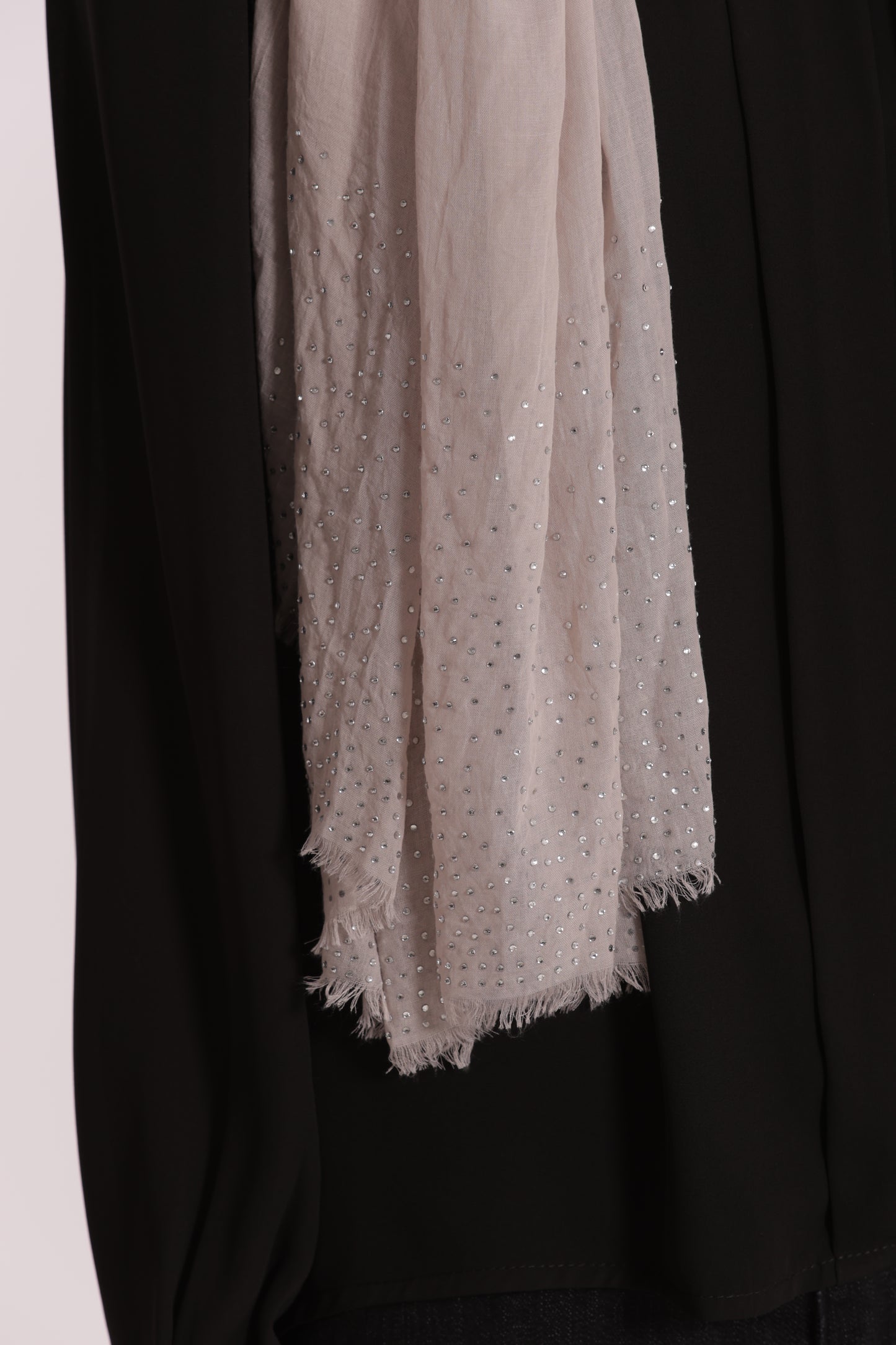 FOULARD TINTA UNITA CON STRASS (180X80 cm)