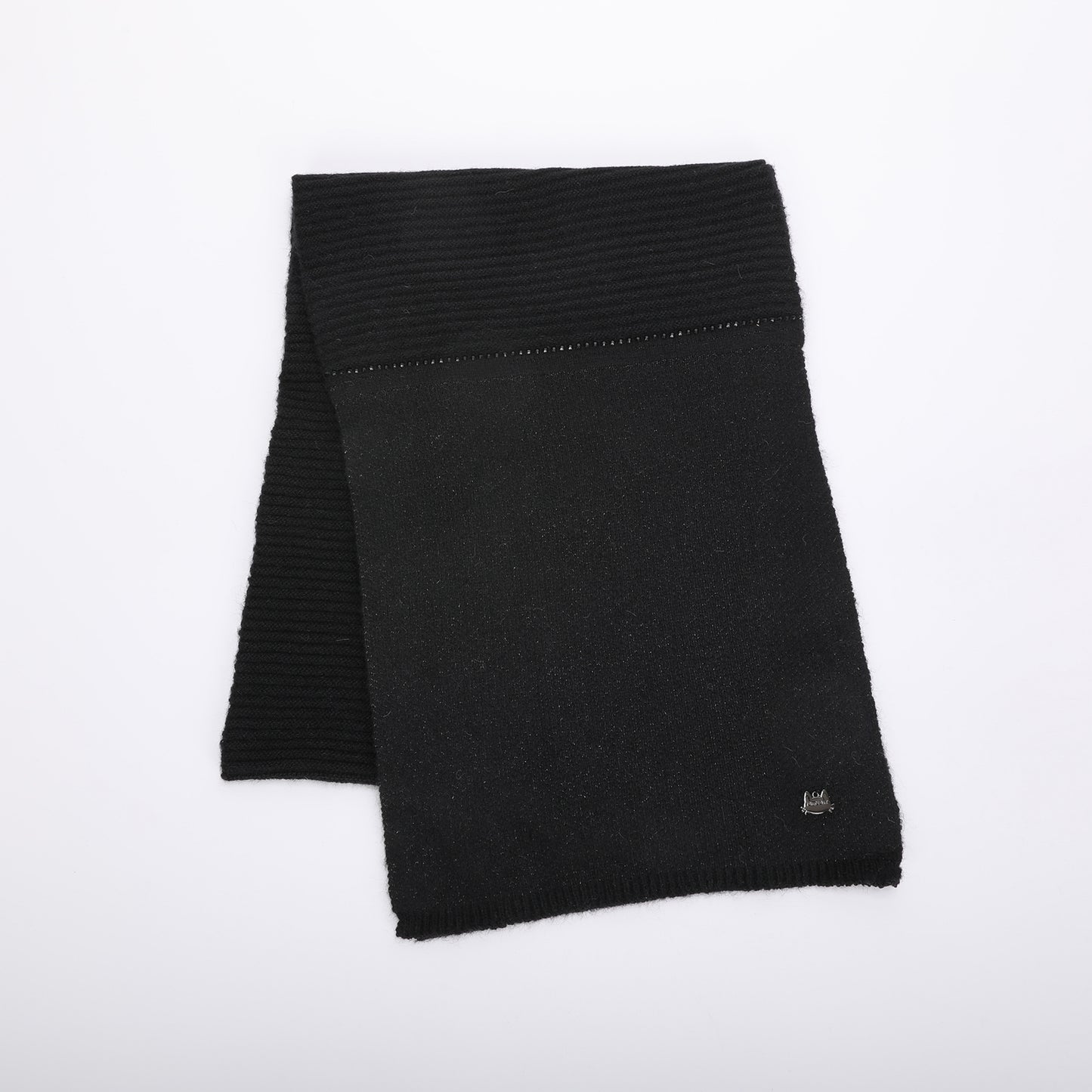 SCIARPA CON DETTAGLIO LUREX E STRISCIA DI STRASS