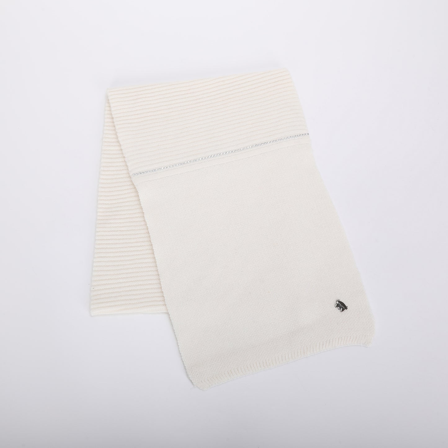SCIARPA CON DETTAGLIO LUREX E STRISCIA DI STRASS