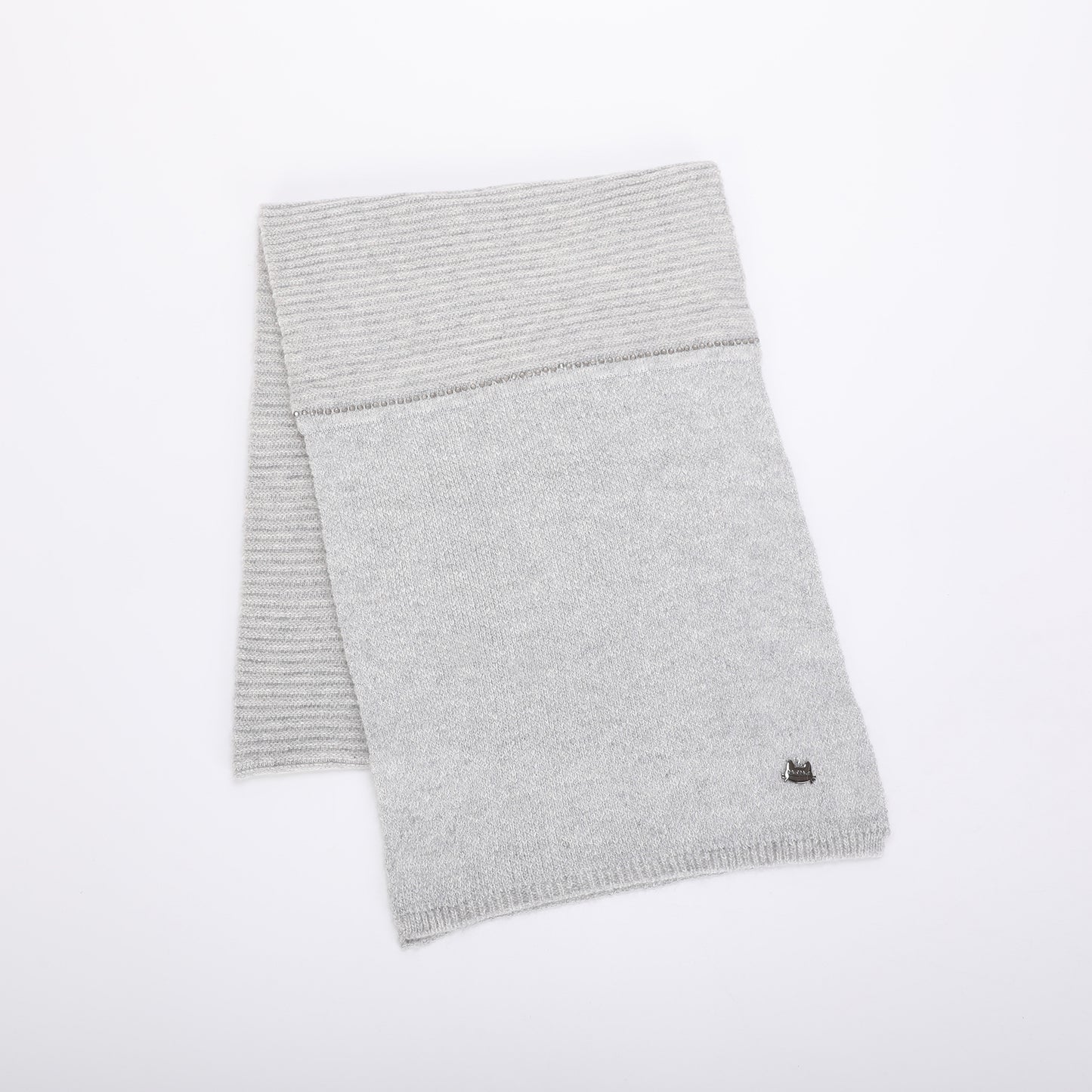 SCIARPA CON DETTAGLIO LUREX E STRISCIA DI STRASS