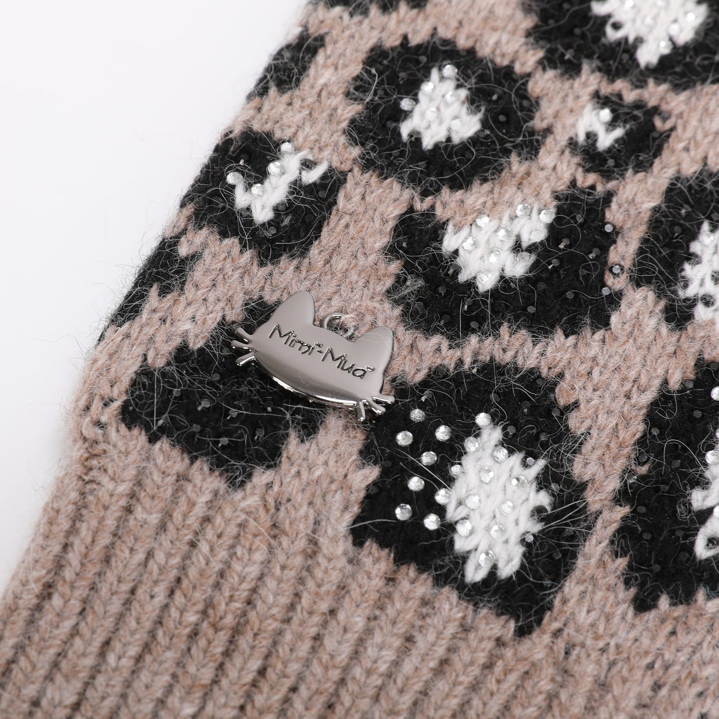 MANICOTTI LEOPARDATI CON STRASS