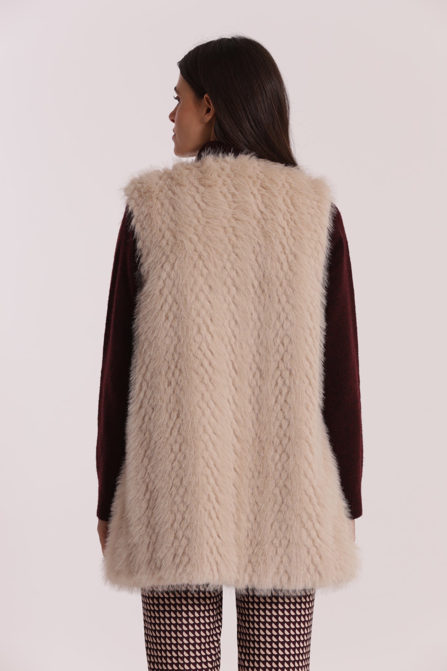 GILET LUNGO EFFETTO MONTONE