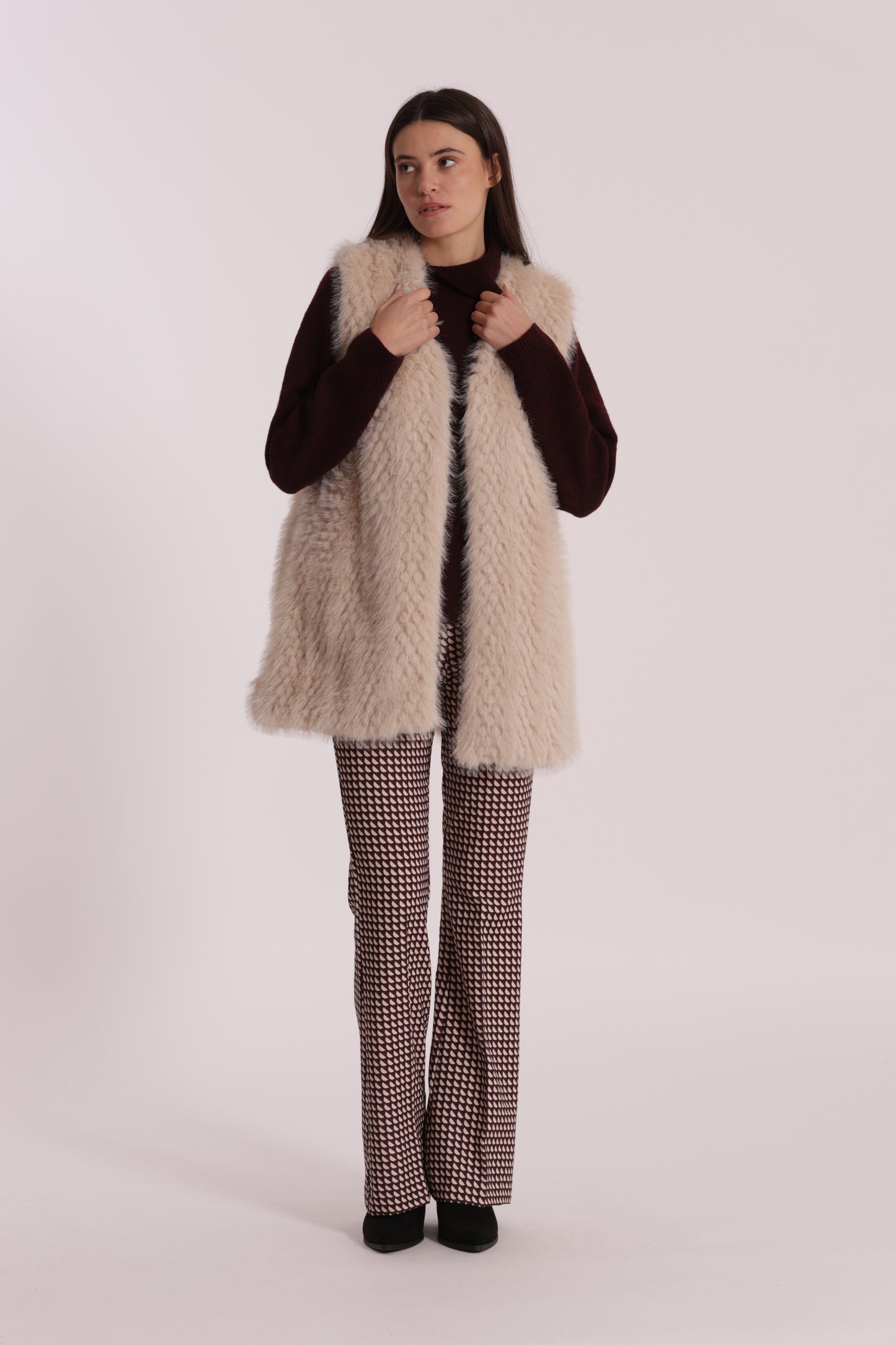 GILET LUNGO EFFETTO MONTONE