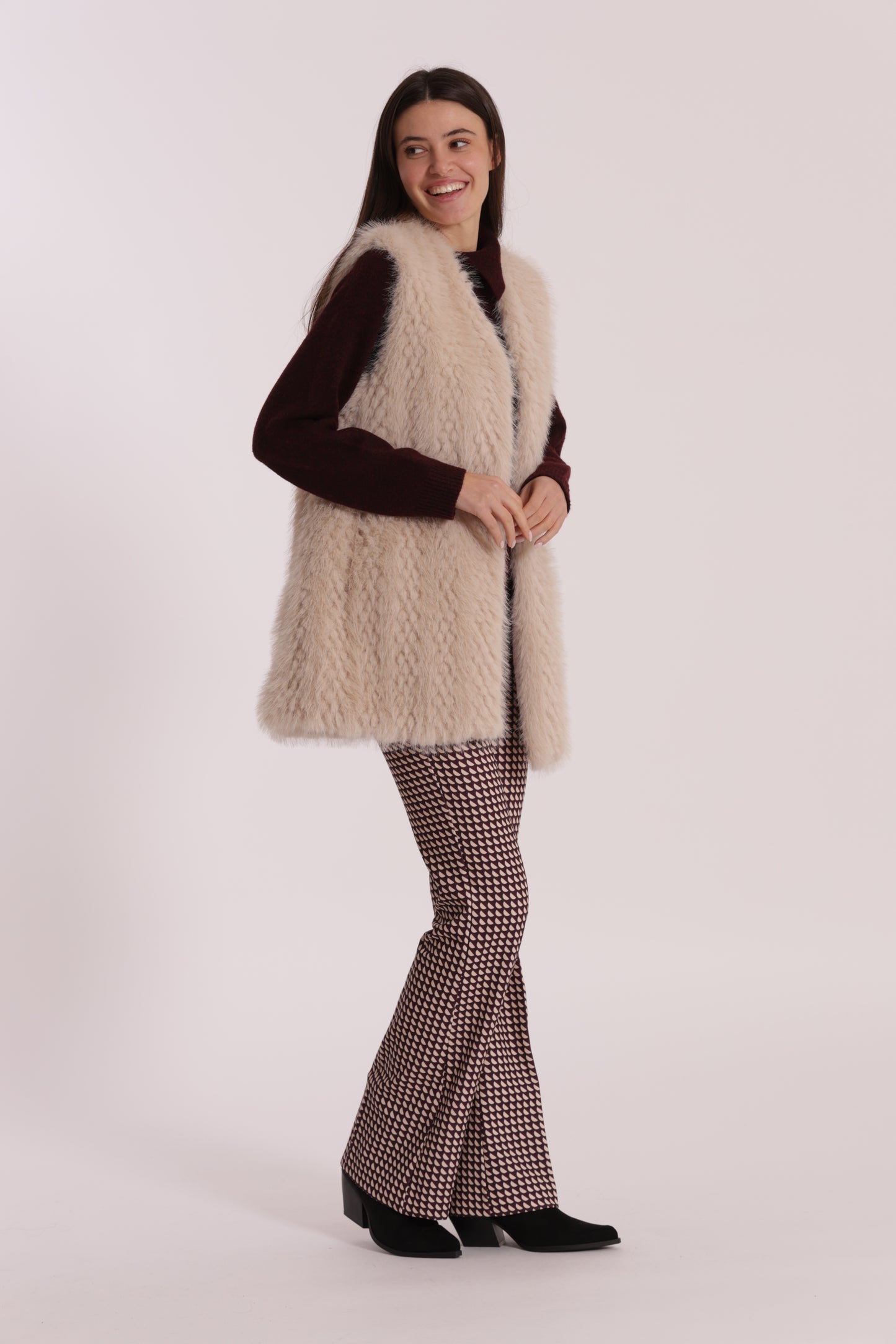 GILET LUNGO EFFETTO MONTONE