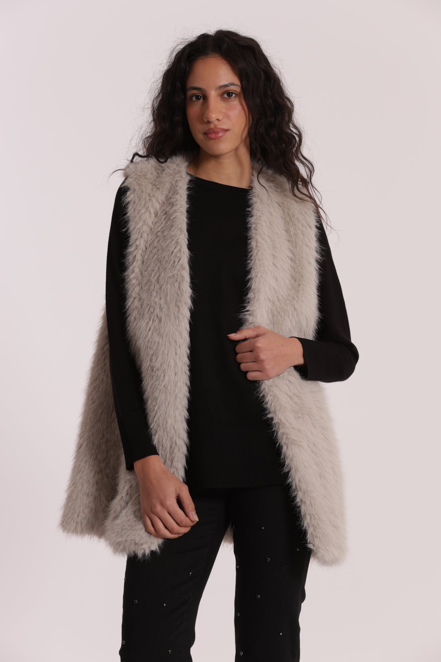 GILET LUNGO EFFETTO MONTONE