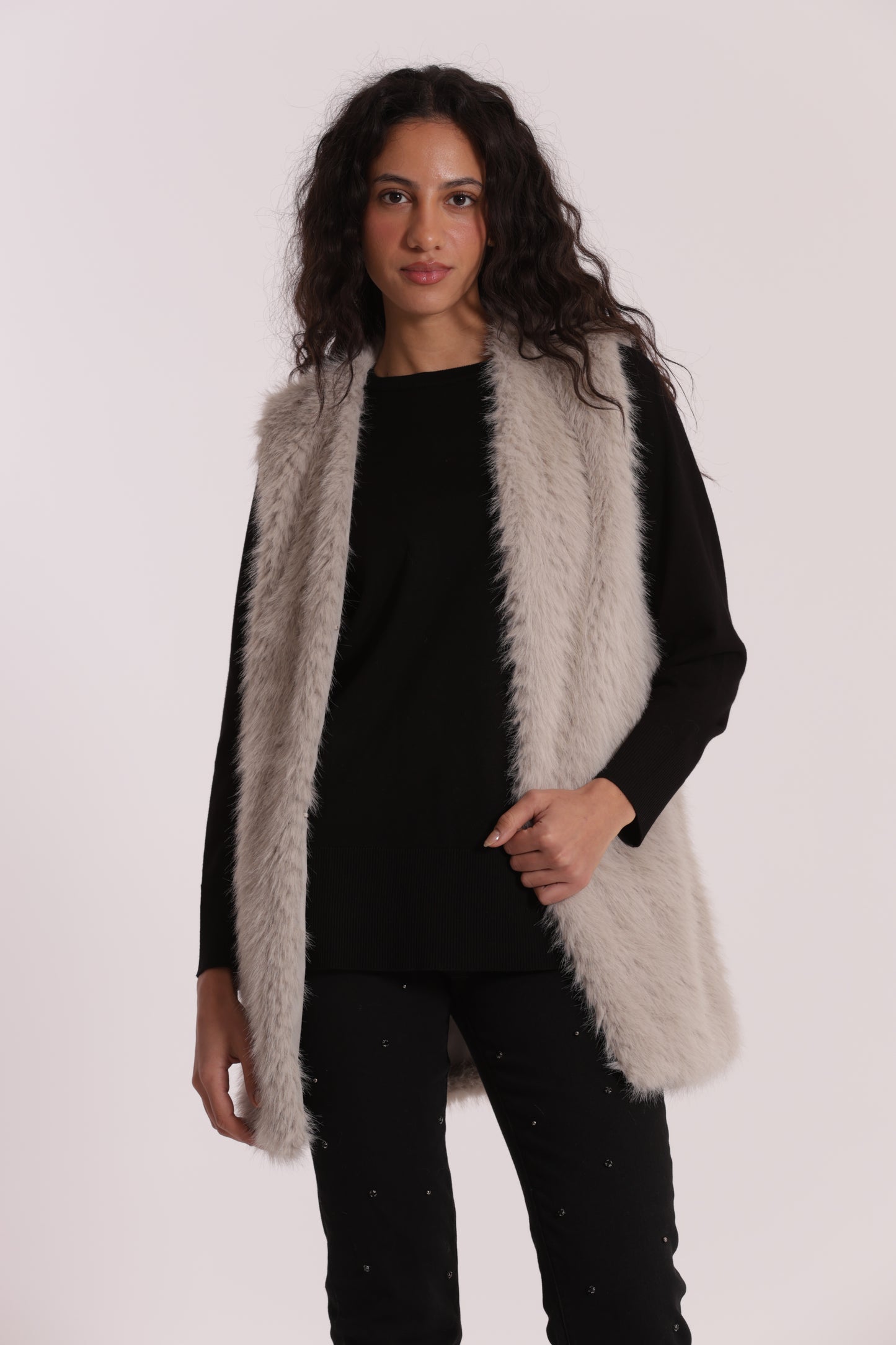 GILET LUNGO EFFETTO MONTONE