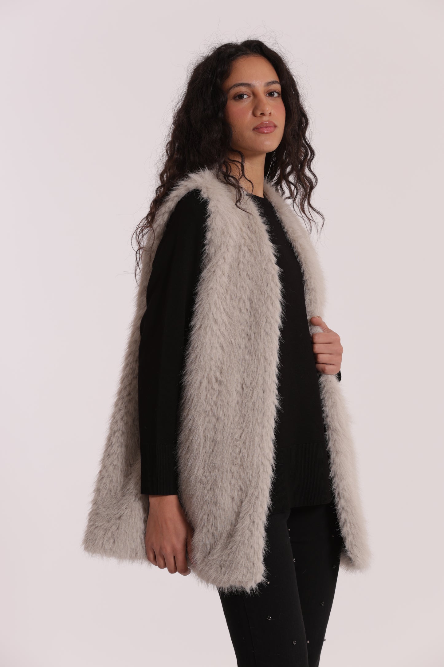 GILET LUNGO EFFETTO MONTONE