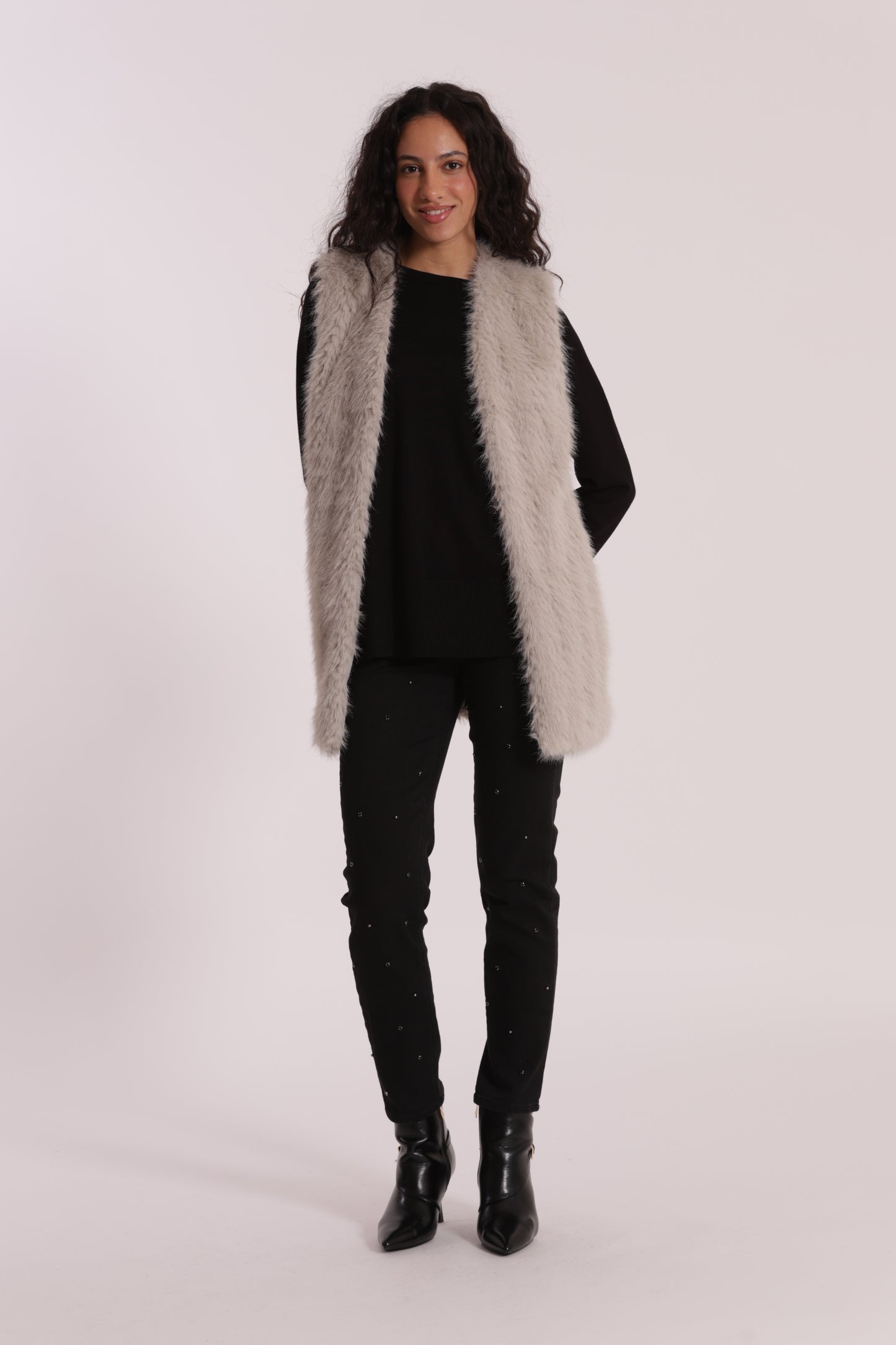 GILET LUNGO EFFETTO MONTONE