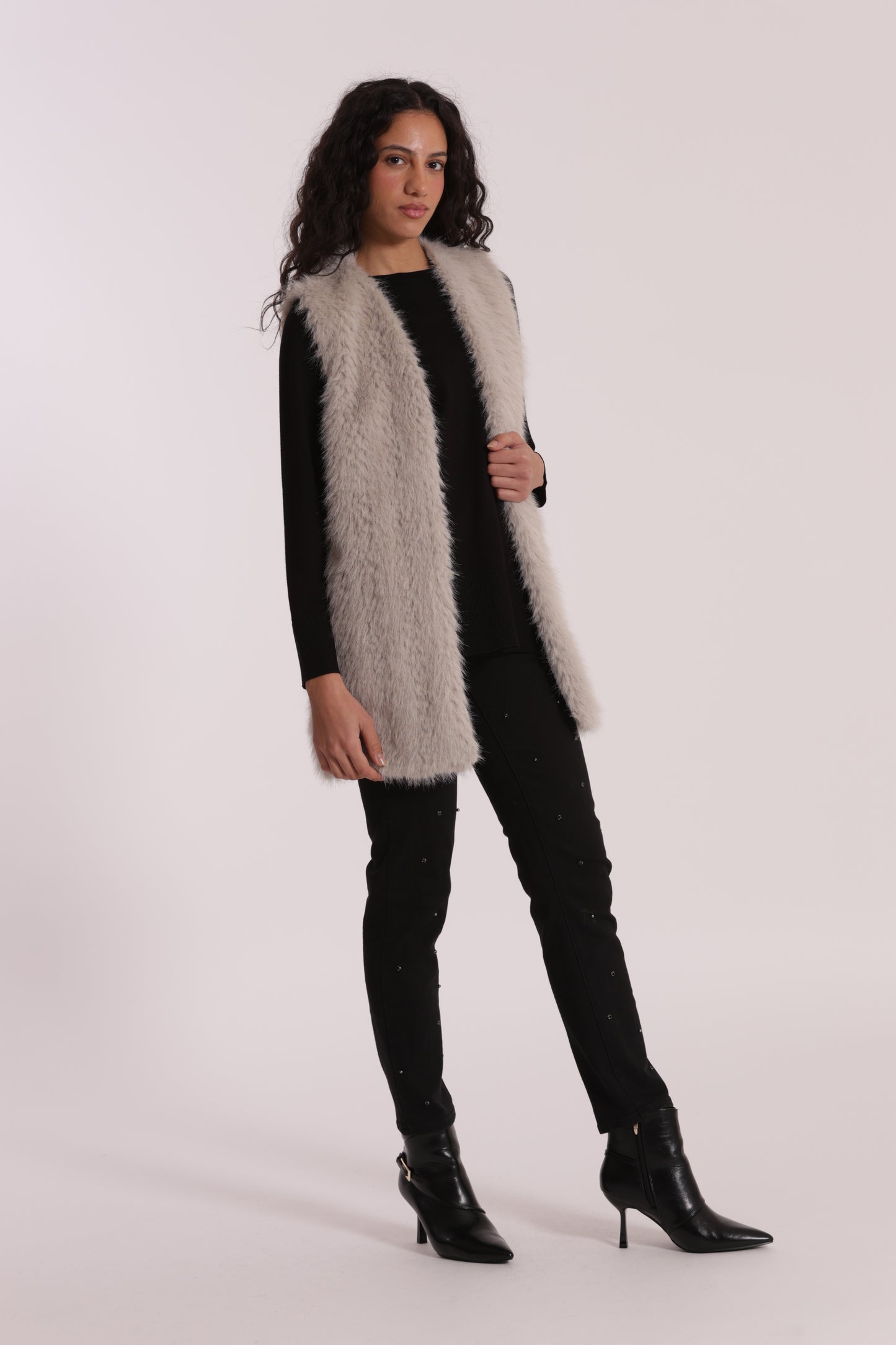 GILET LUNGO EFFETTO MONTONE