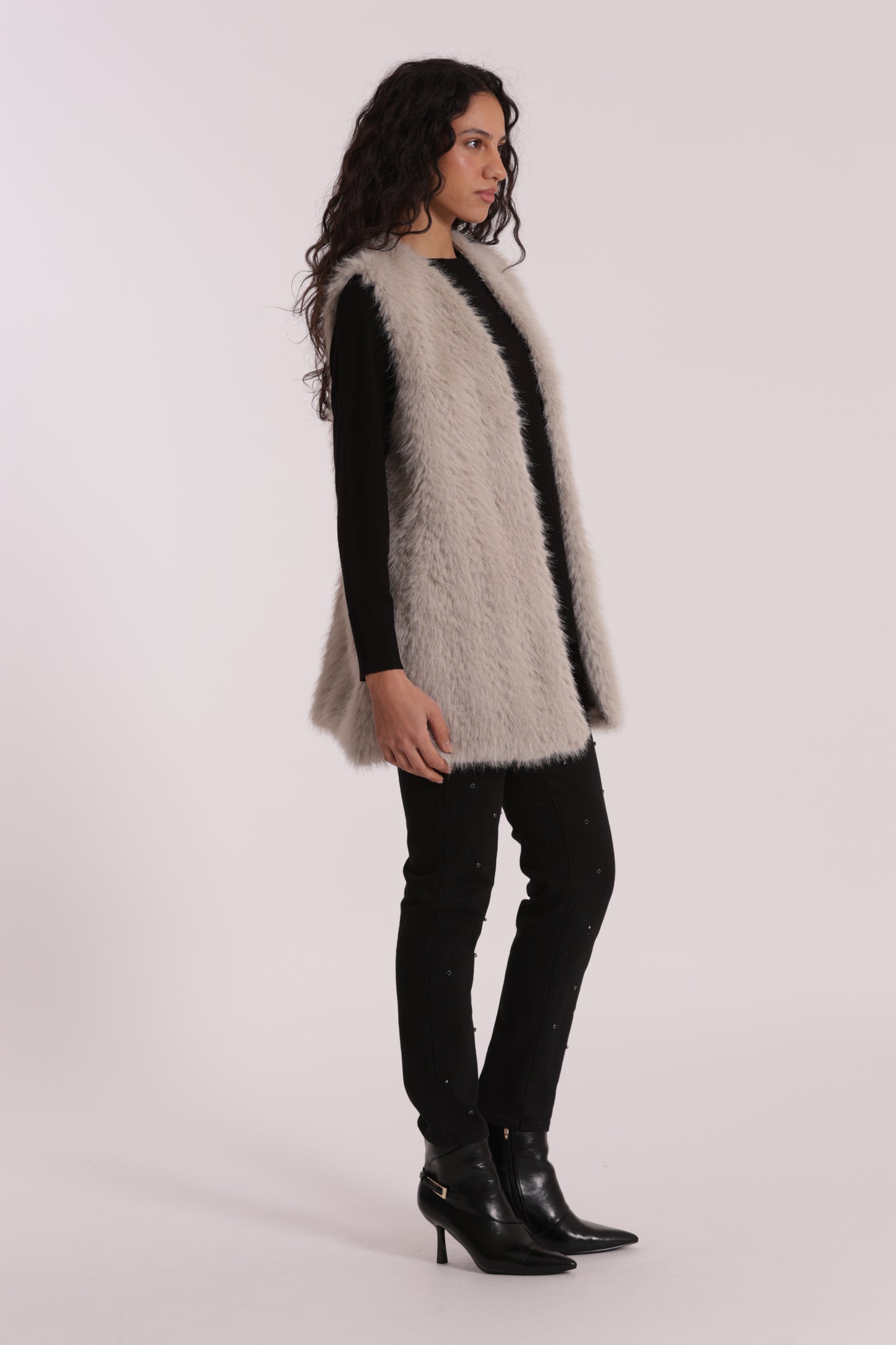 GILET LUNGO EFFETTO MONTONE