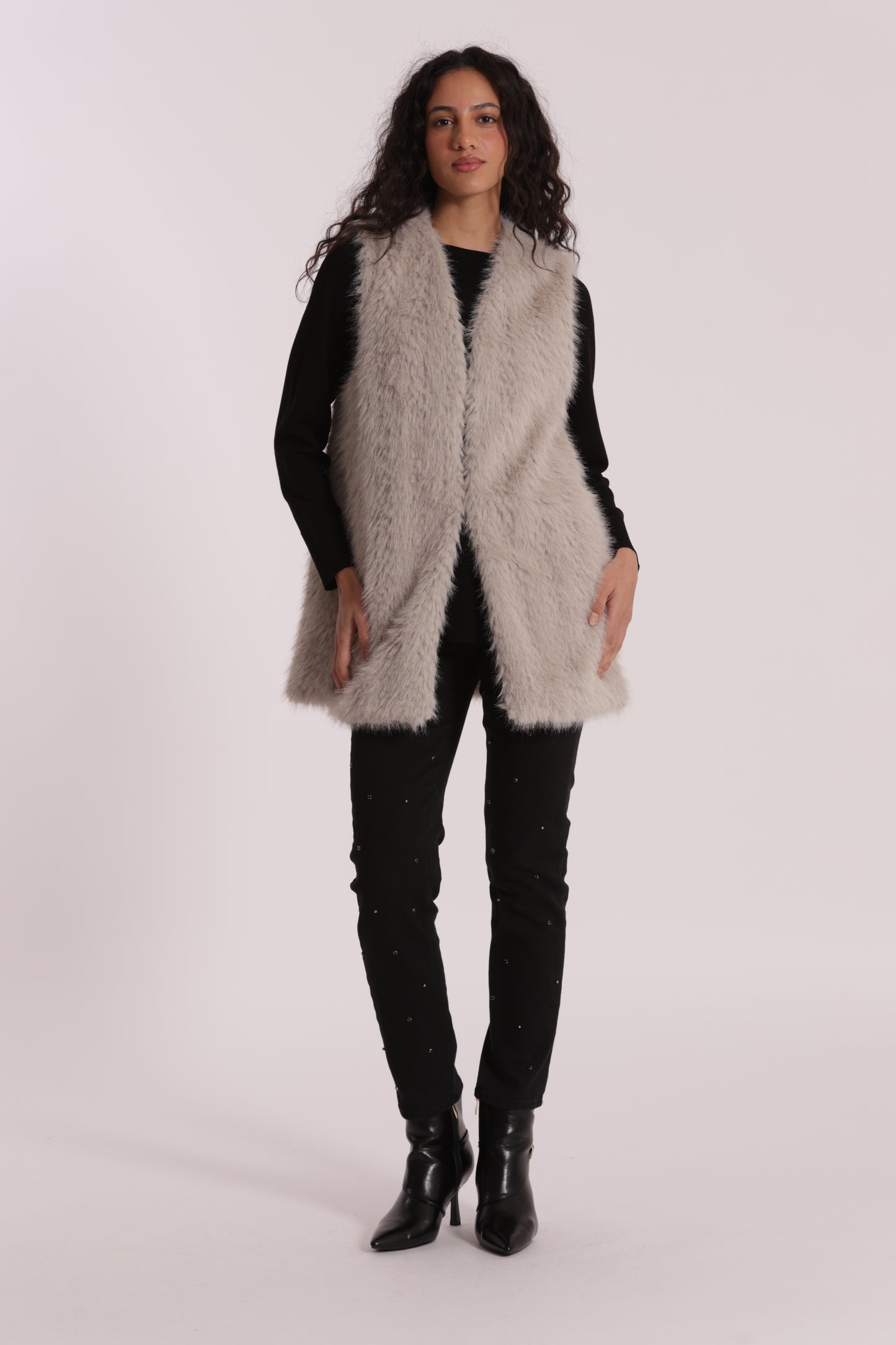 GILET LUNGO EFFETTO MONTONE