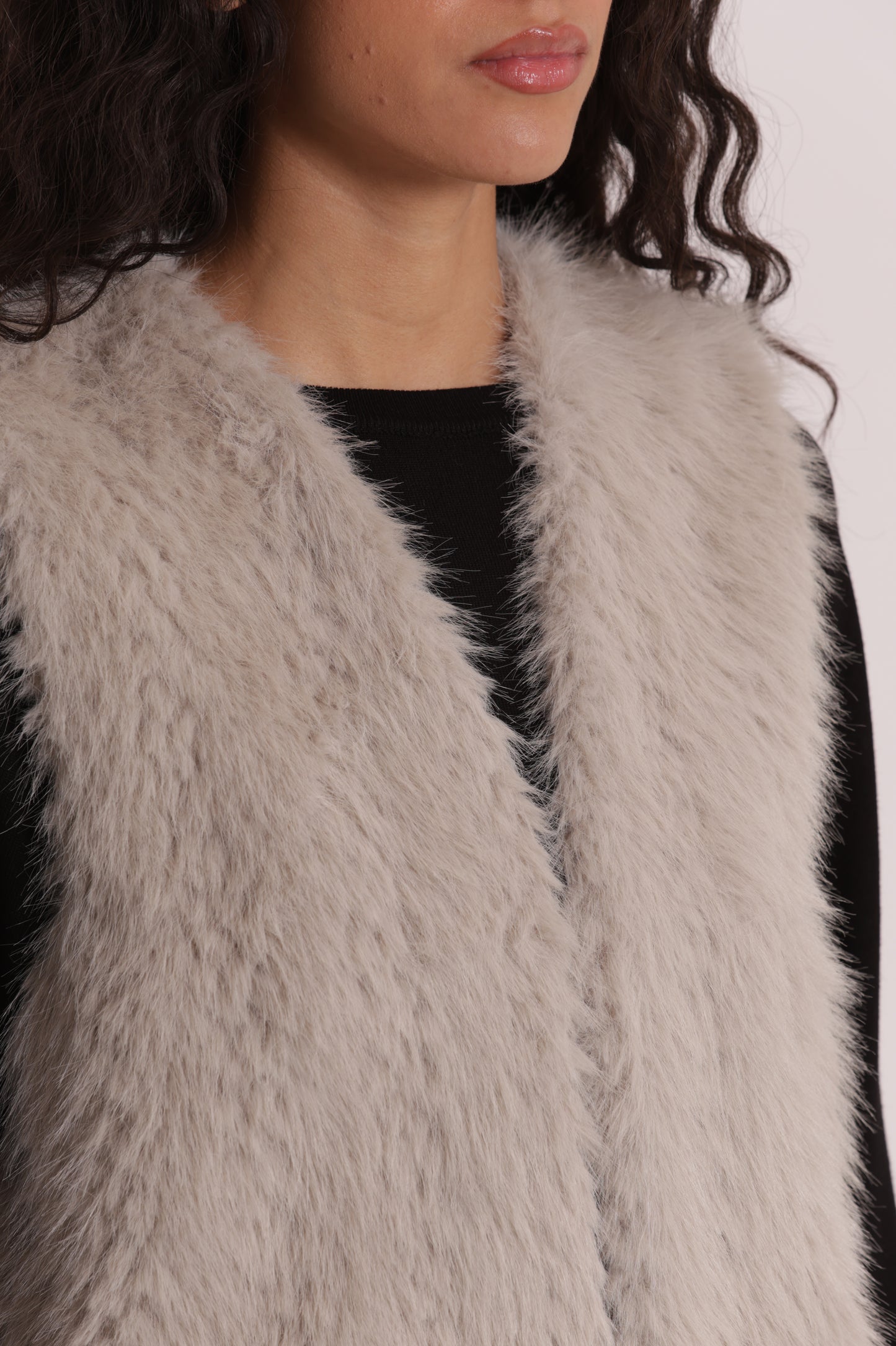 GILET LUNGO EFFETTO MONTONE