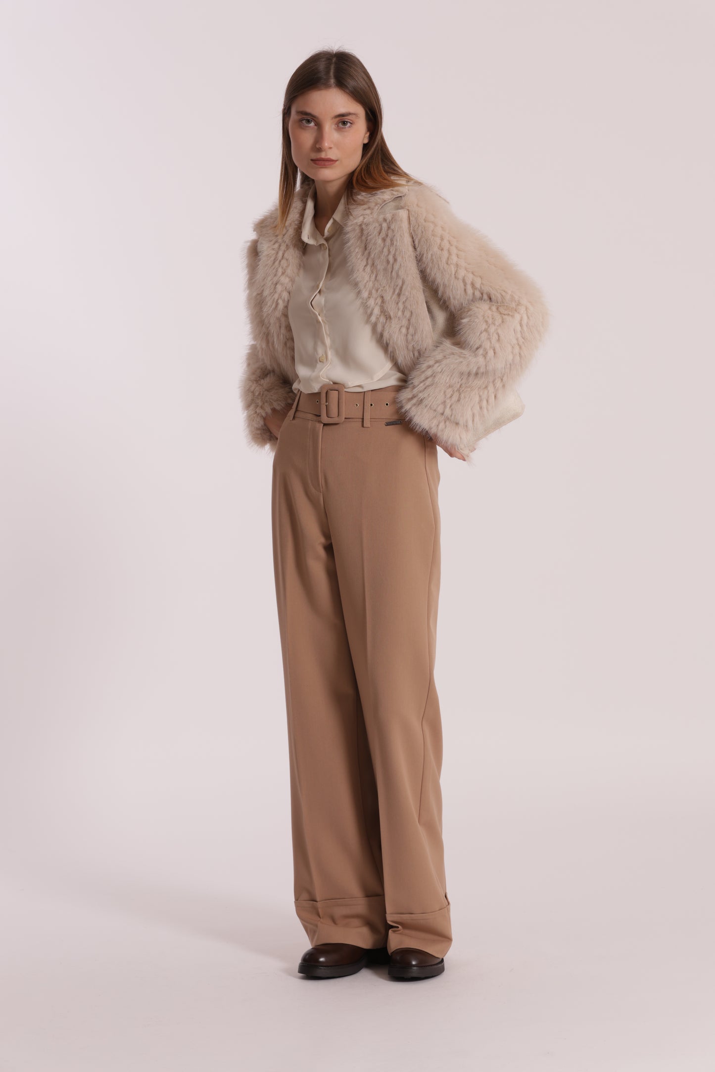 GIUBBOTTO CROPPED REVERSIBILE EFFETTO MONTONE