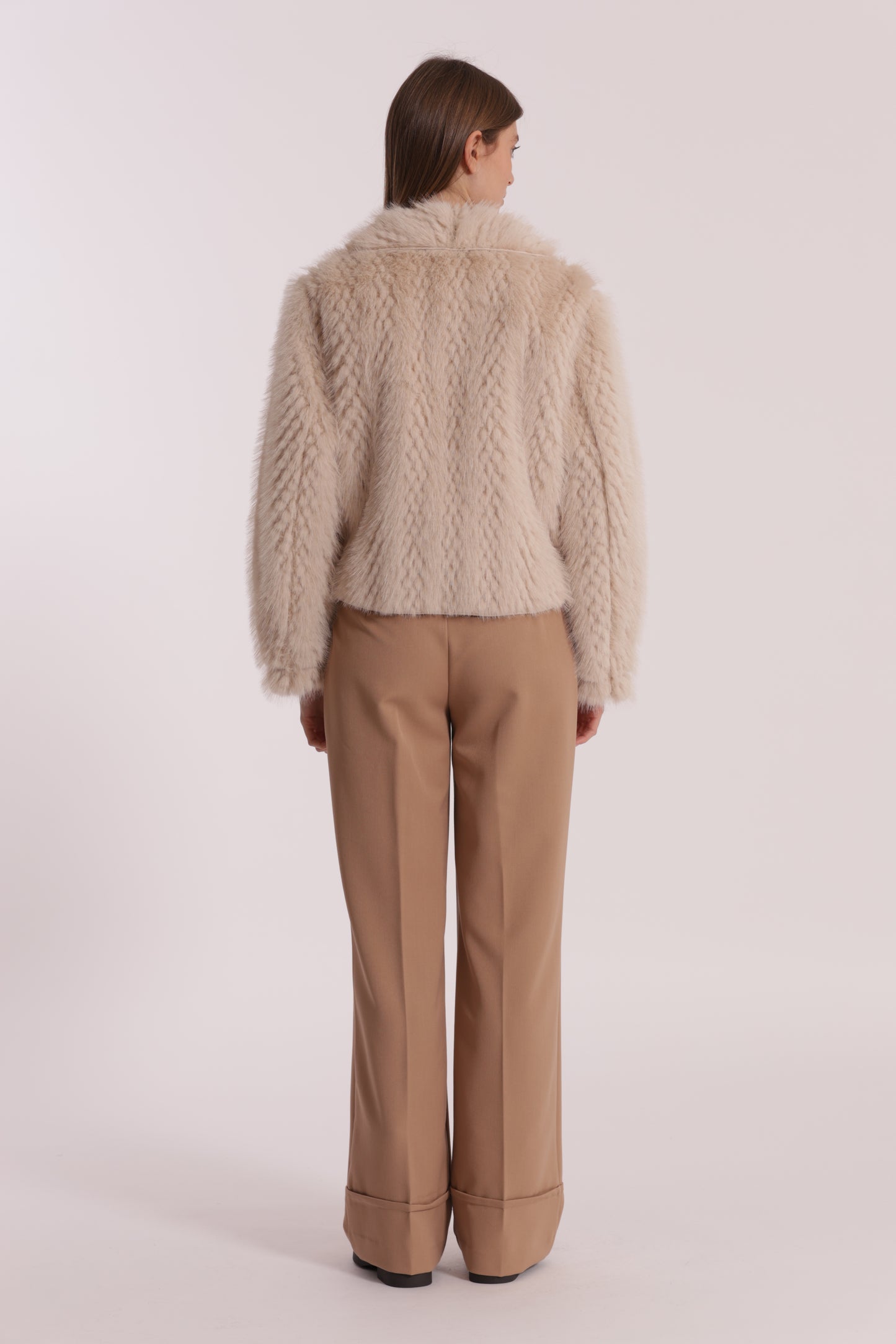 GIUBBOTTO CROPPED REVERSIBILE EFFETTO MONTONE