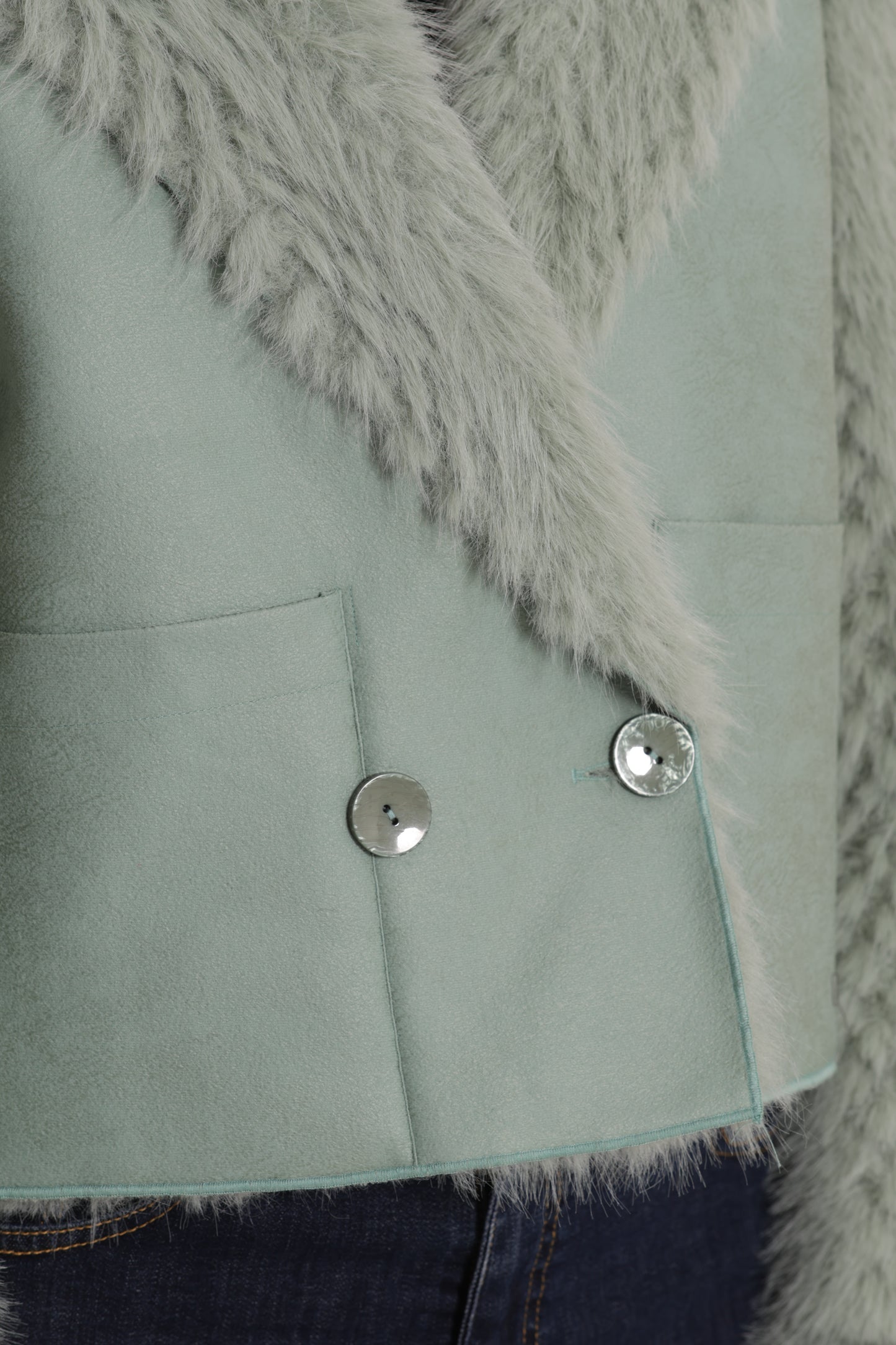 GIUBBOTTO CROPPED REVERSIBILE EFFETTO MONTONE