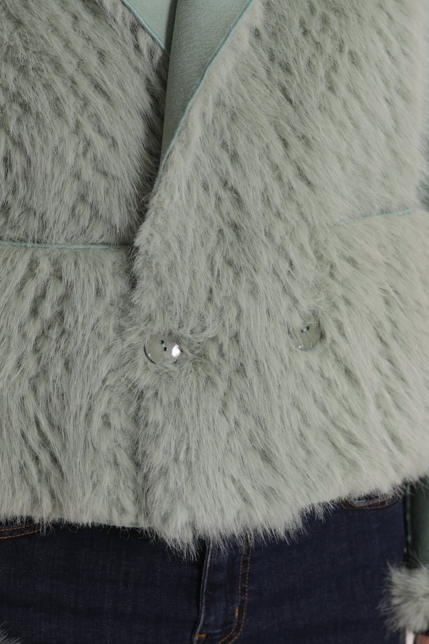 GIUBBOTTO CROPPED REVERSIBILE EFFETTO MONTONE
