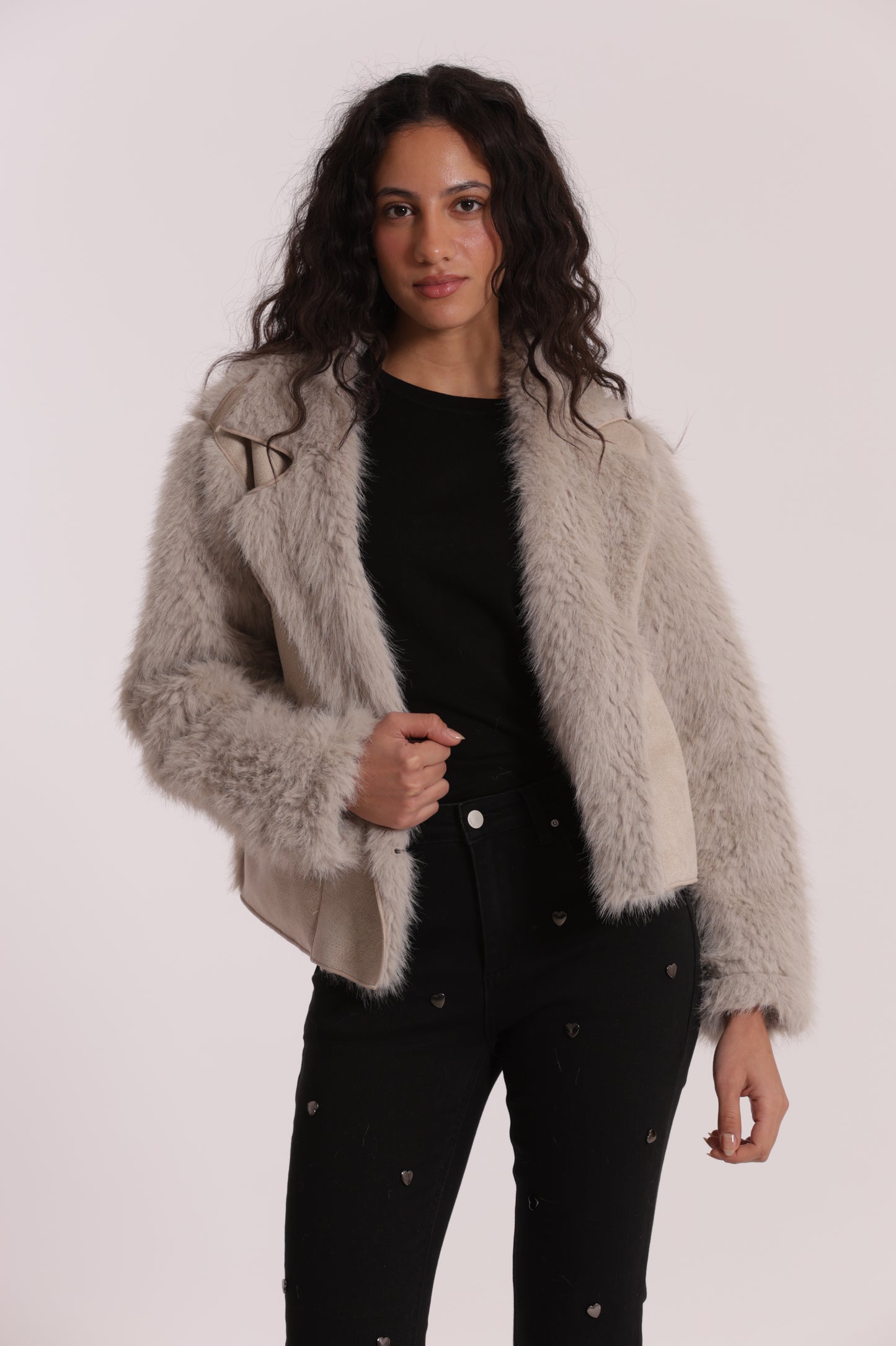 GIUBBOTTO CROPPED REVERSIBILE EFFETTO MONTONE