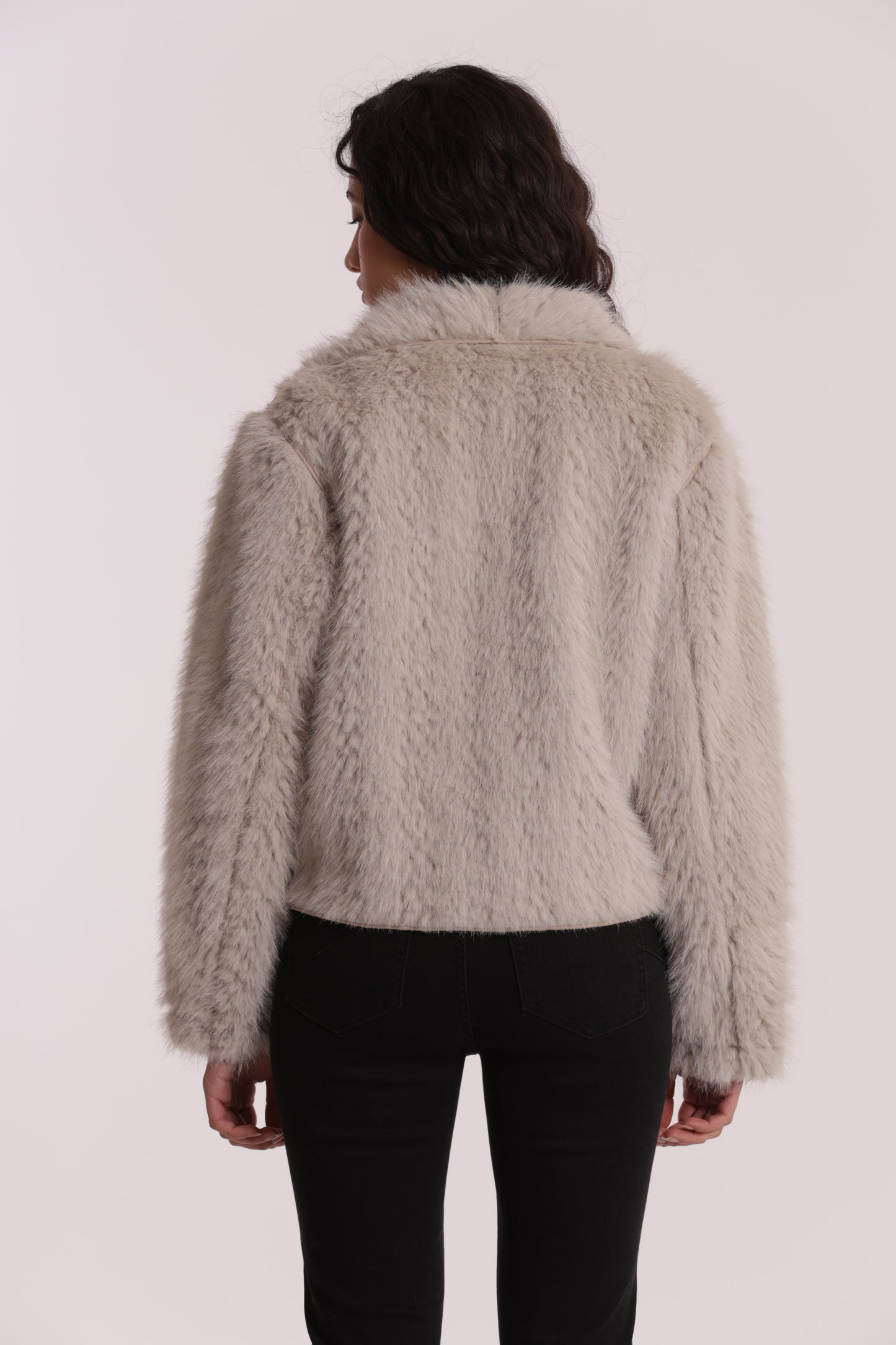 GIUBBOTTO CROPPED REVERSIBILE EFFETTO MONTONE