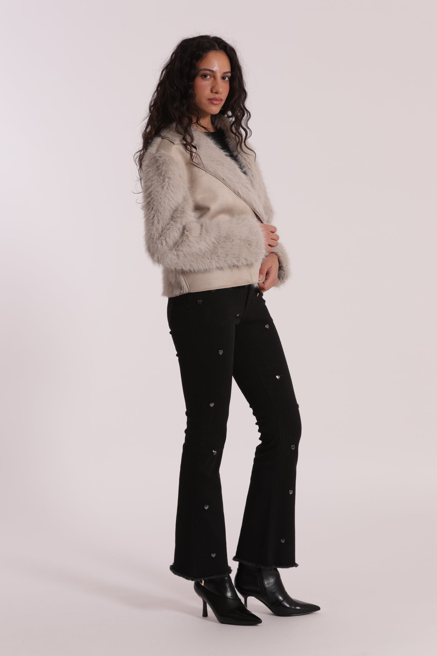 GIUBBOTTO CROPPED REVERSIBILE EFFETTO MONTONE
