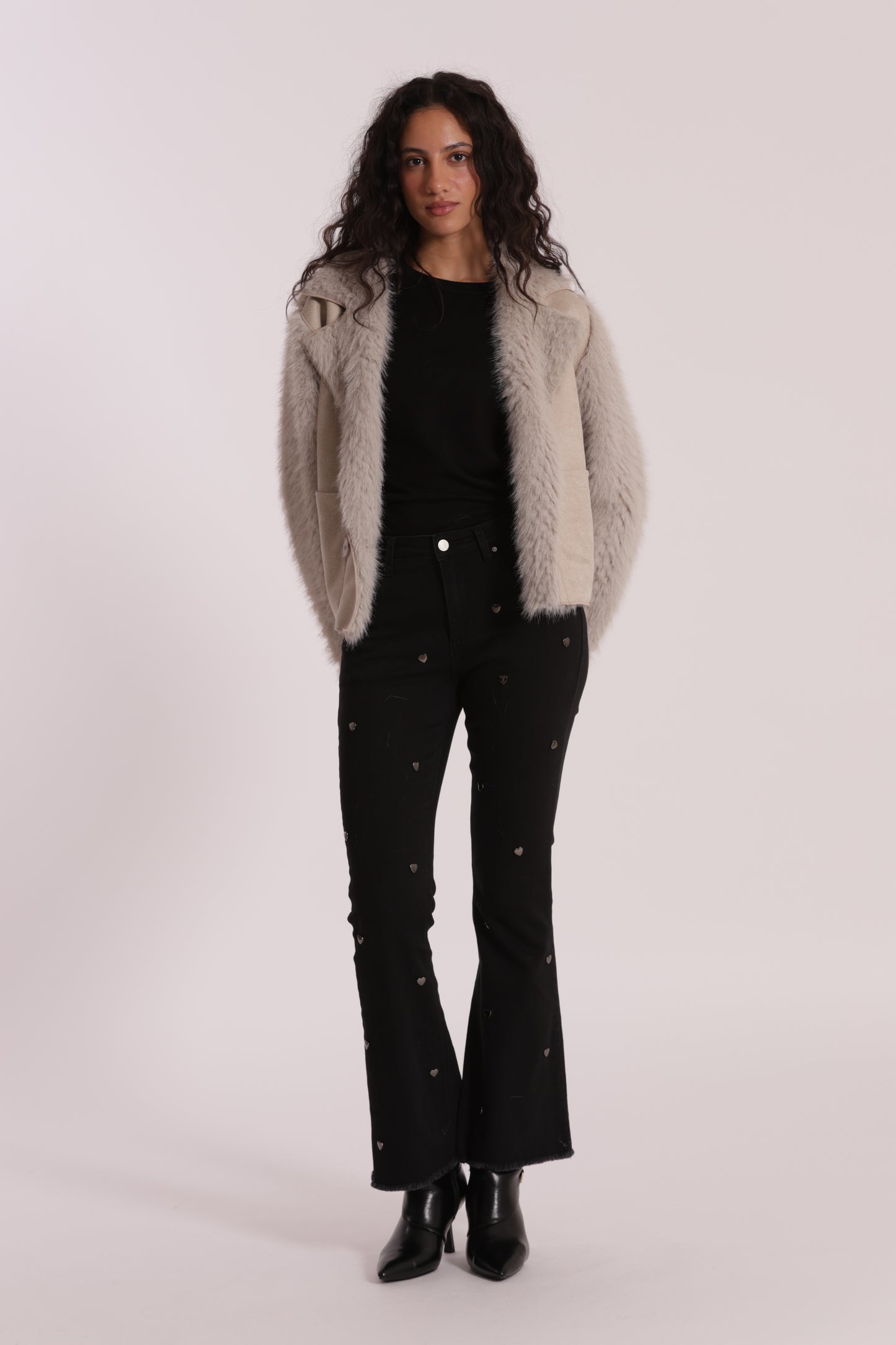 GIUBBOTTO CROPPED REVERSIBILE EFFETTO MONTONE