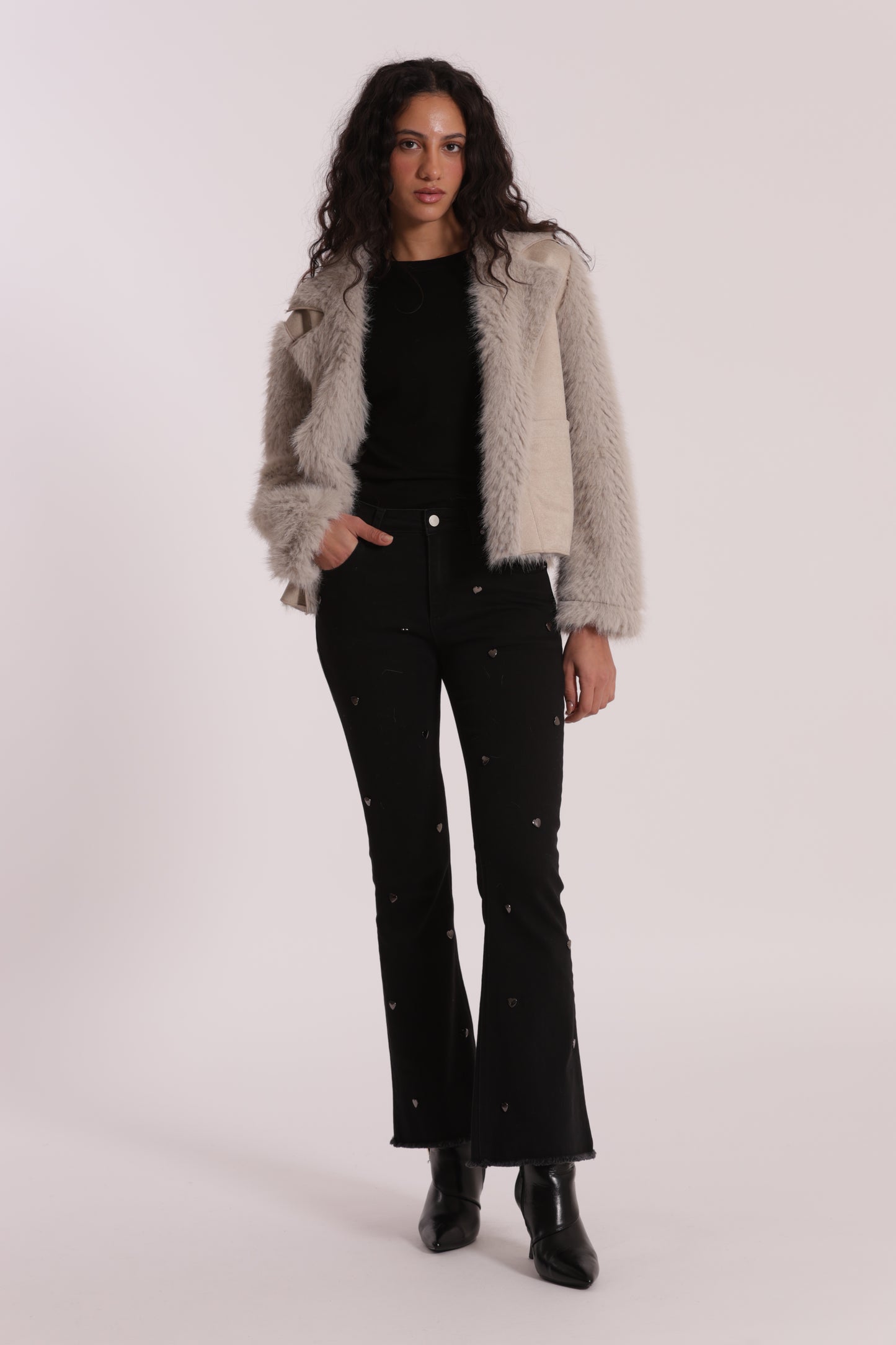 GIUBBOTTO CROPPED REVERSIBILE EFFETTO MONTONE
