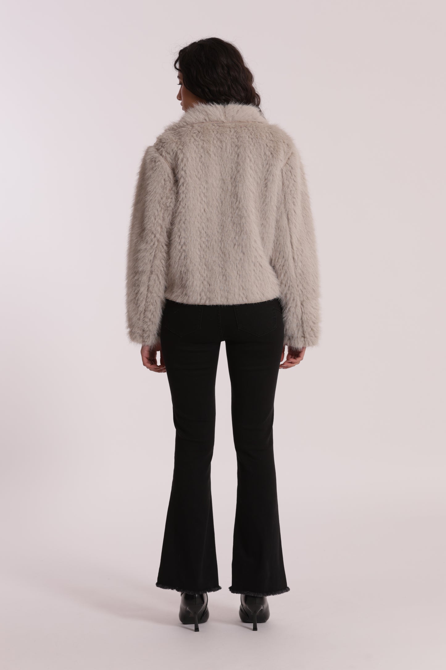 GIUBBOTTO CROPPED REVERSIBILE EFFETTO MONTONE