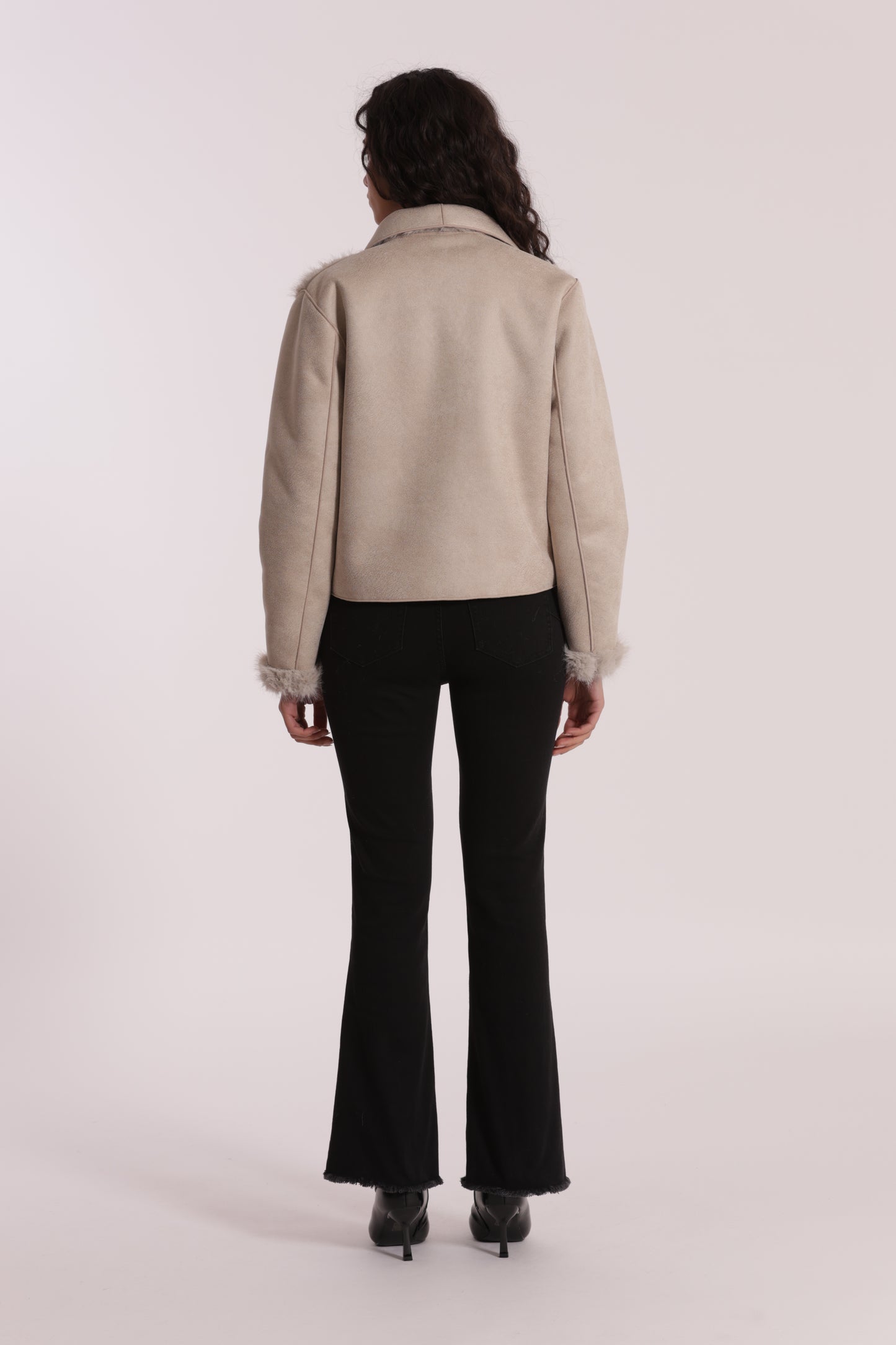 GIUBBOTTO CROPPED REVERSIBILE EFFETTO MONTONE