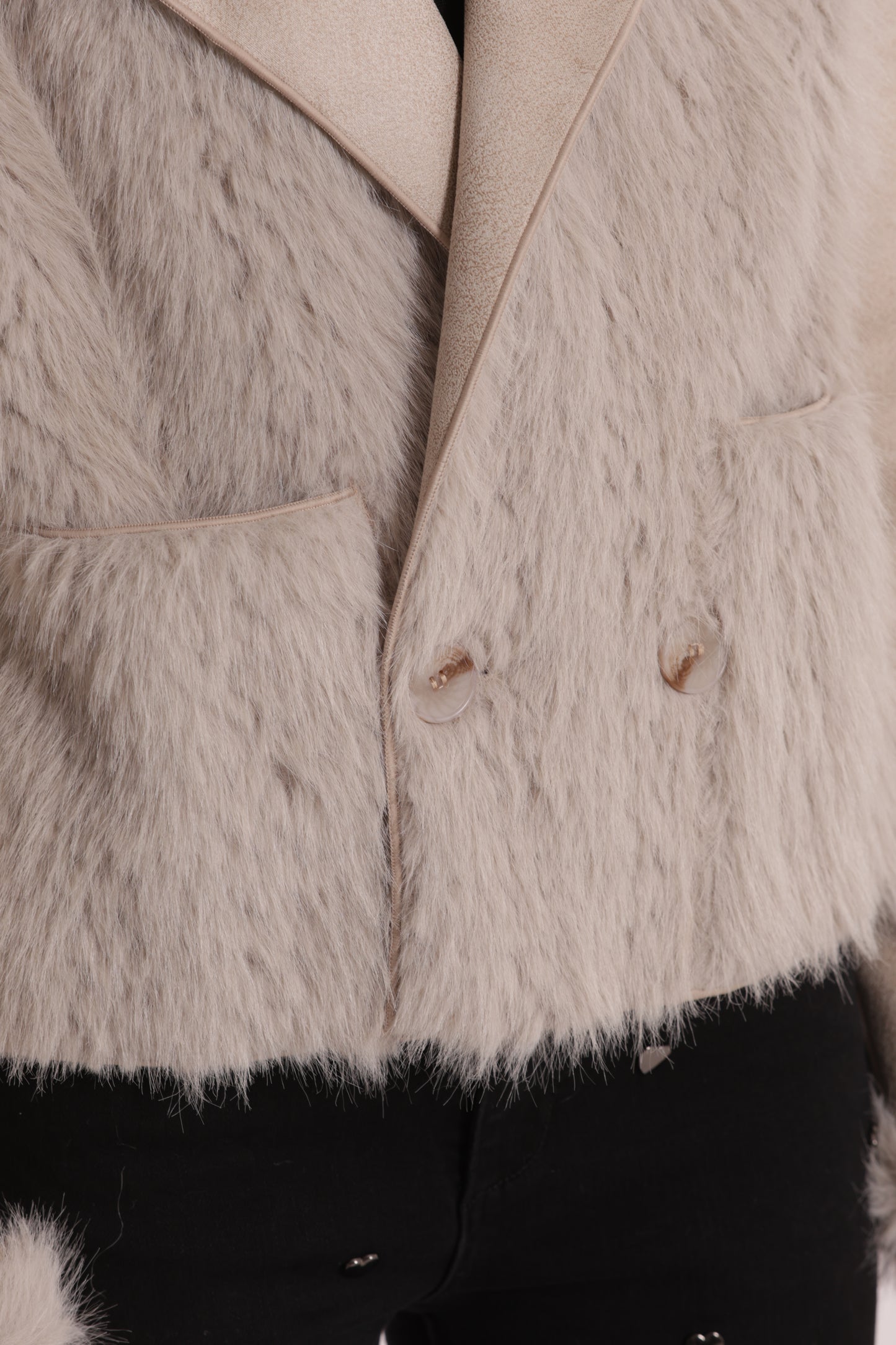 GIUBBOTTO CROPPED REVERSIBILE EFFETTO MONTONE