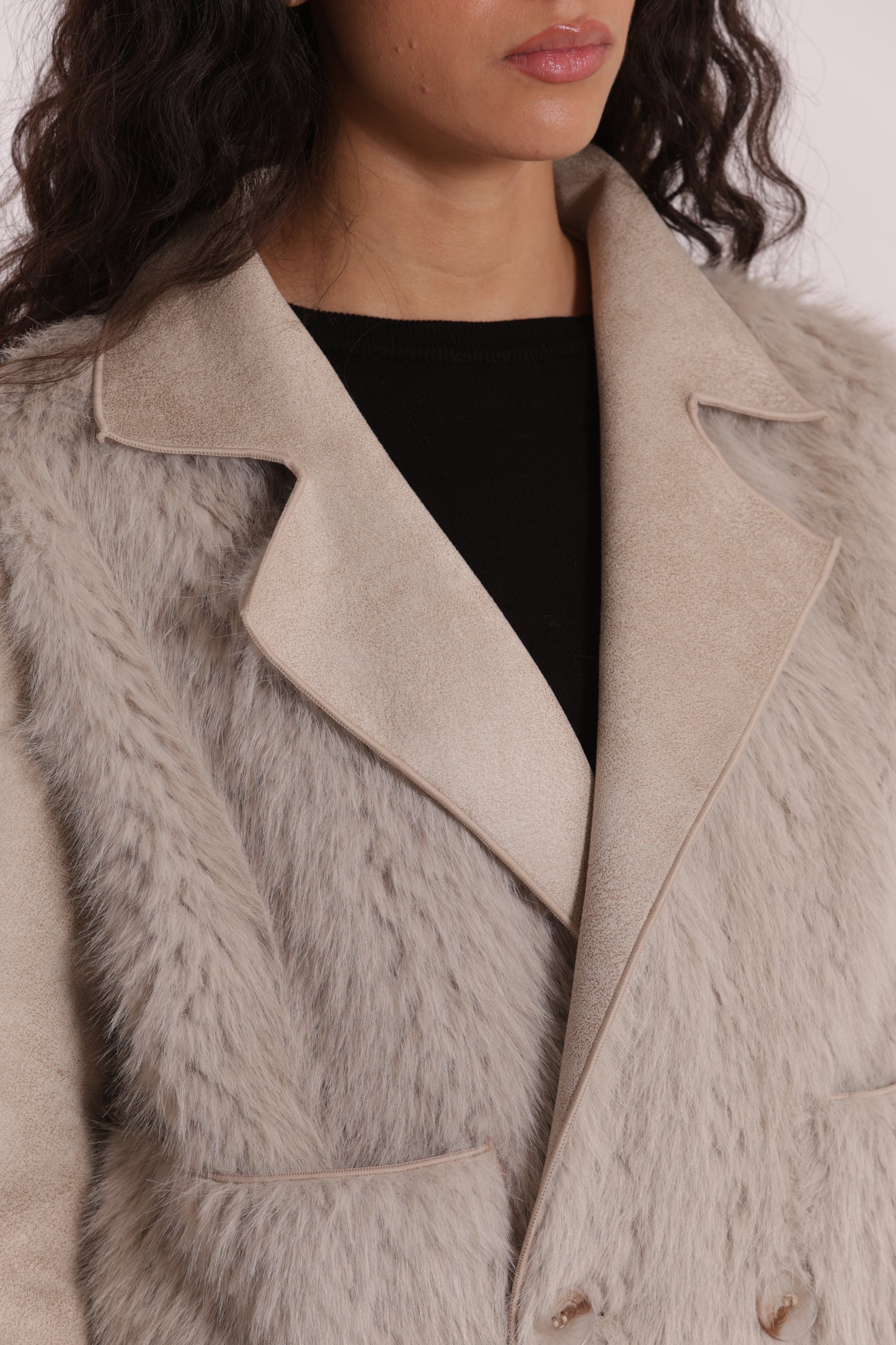 GIUBBOTTO CROPPED REVERSIBILE EFFETTO MONTONE