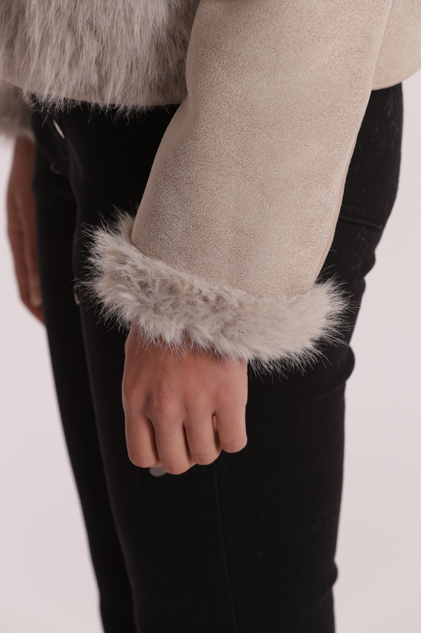 GIUBBOTTO CROPPED REVERSIBILE EFFETTO MONTONE