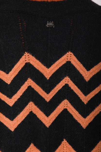 CARDIGAN APERTO CON MOTIVO ZIG-ZAG