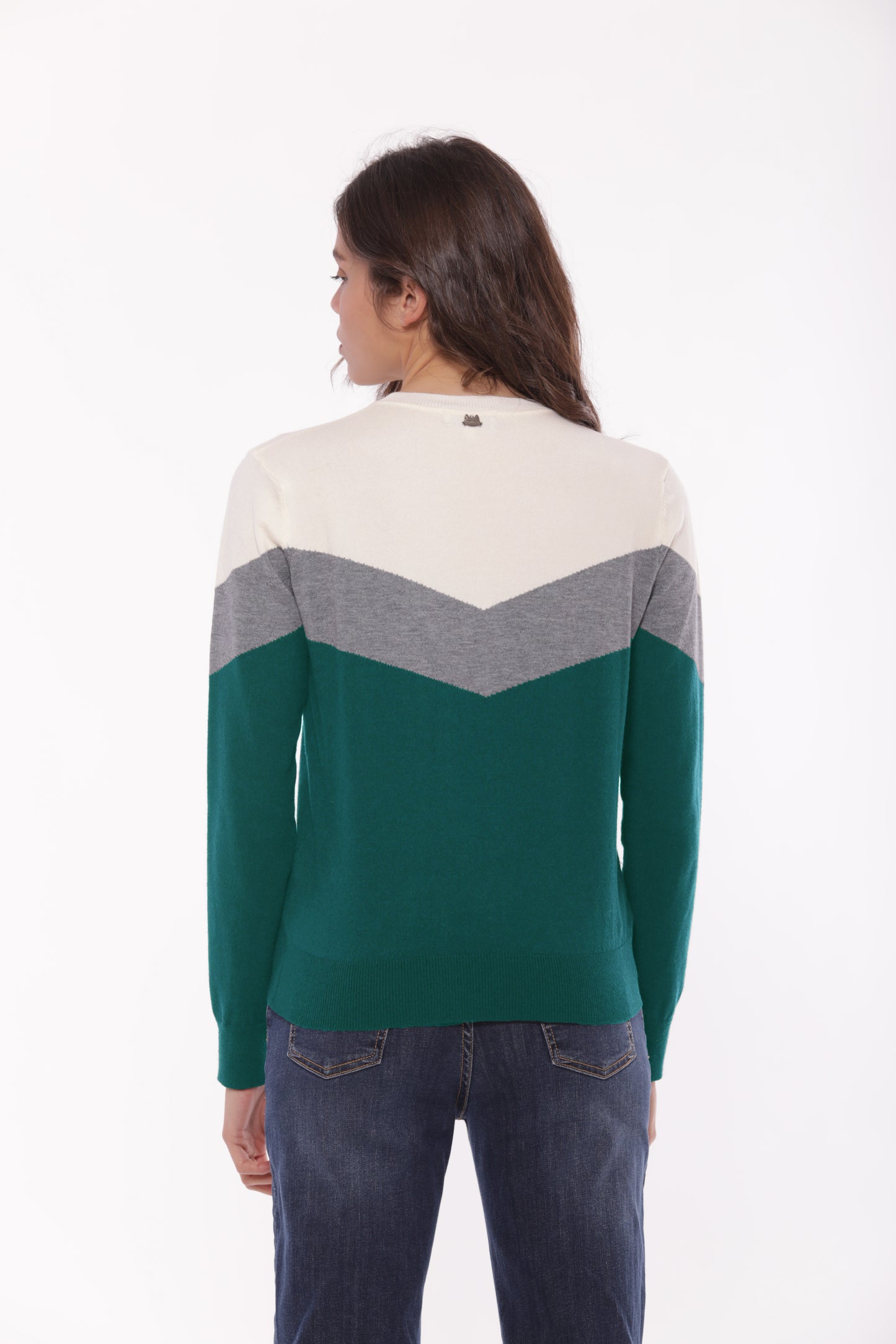 MAGLIA SCOLLO TONDO COLOR BLOCK