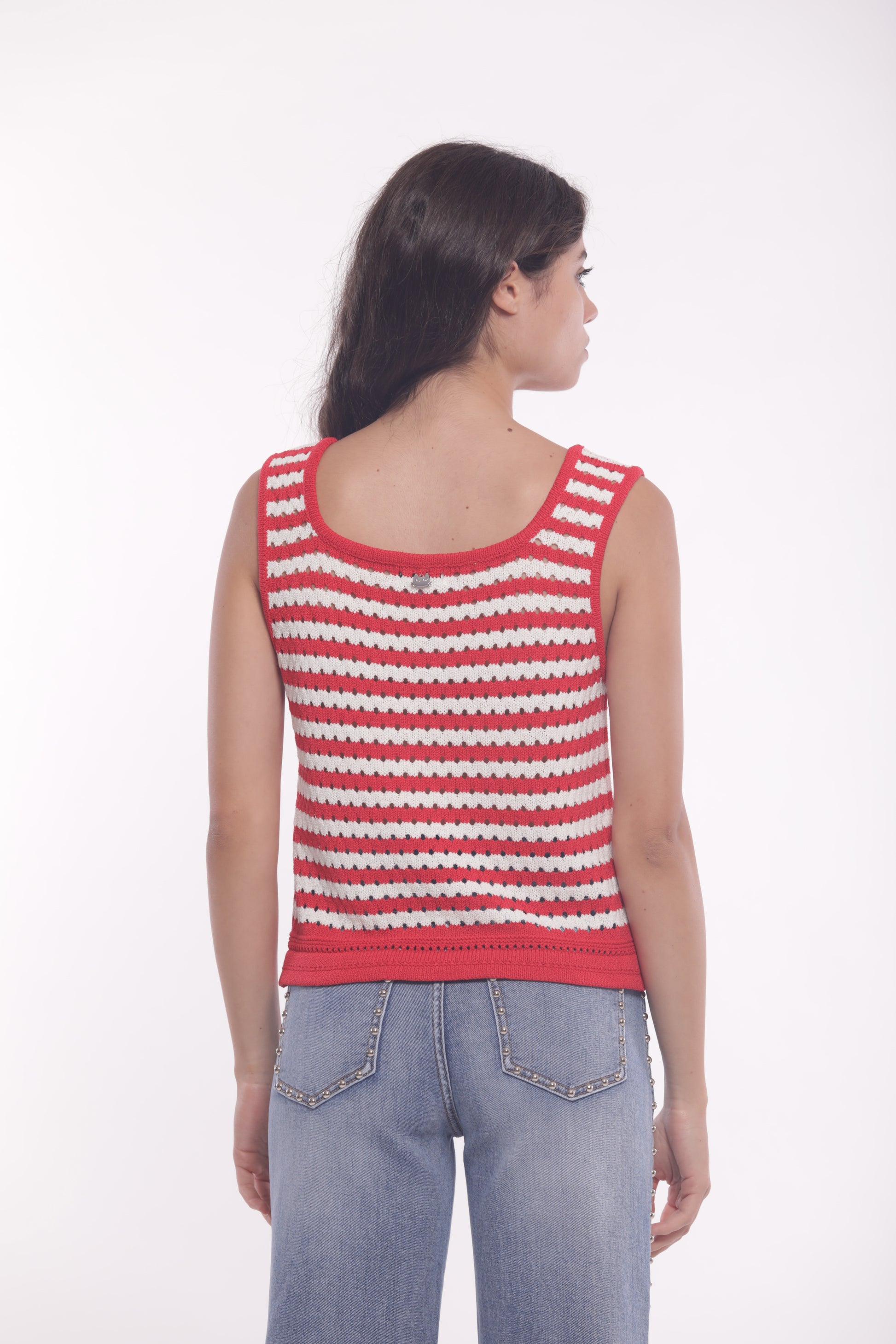 TOP IN MAGLIA A RIGHE
