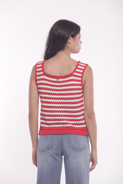 TOP IN MAGLIA A RIGHE
