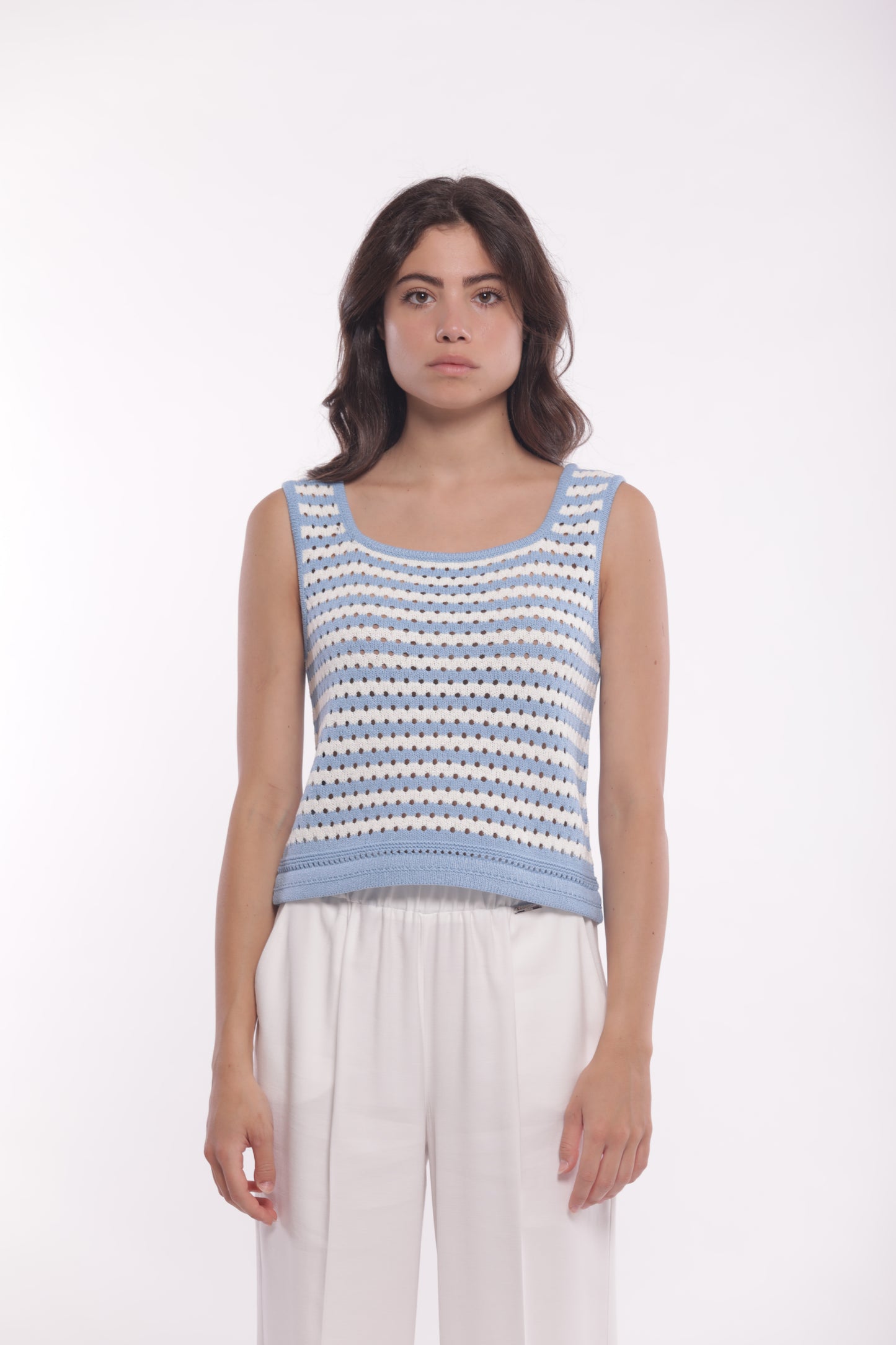 TOP IN MAGLIA A RIGHE