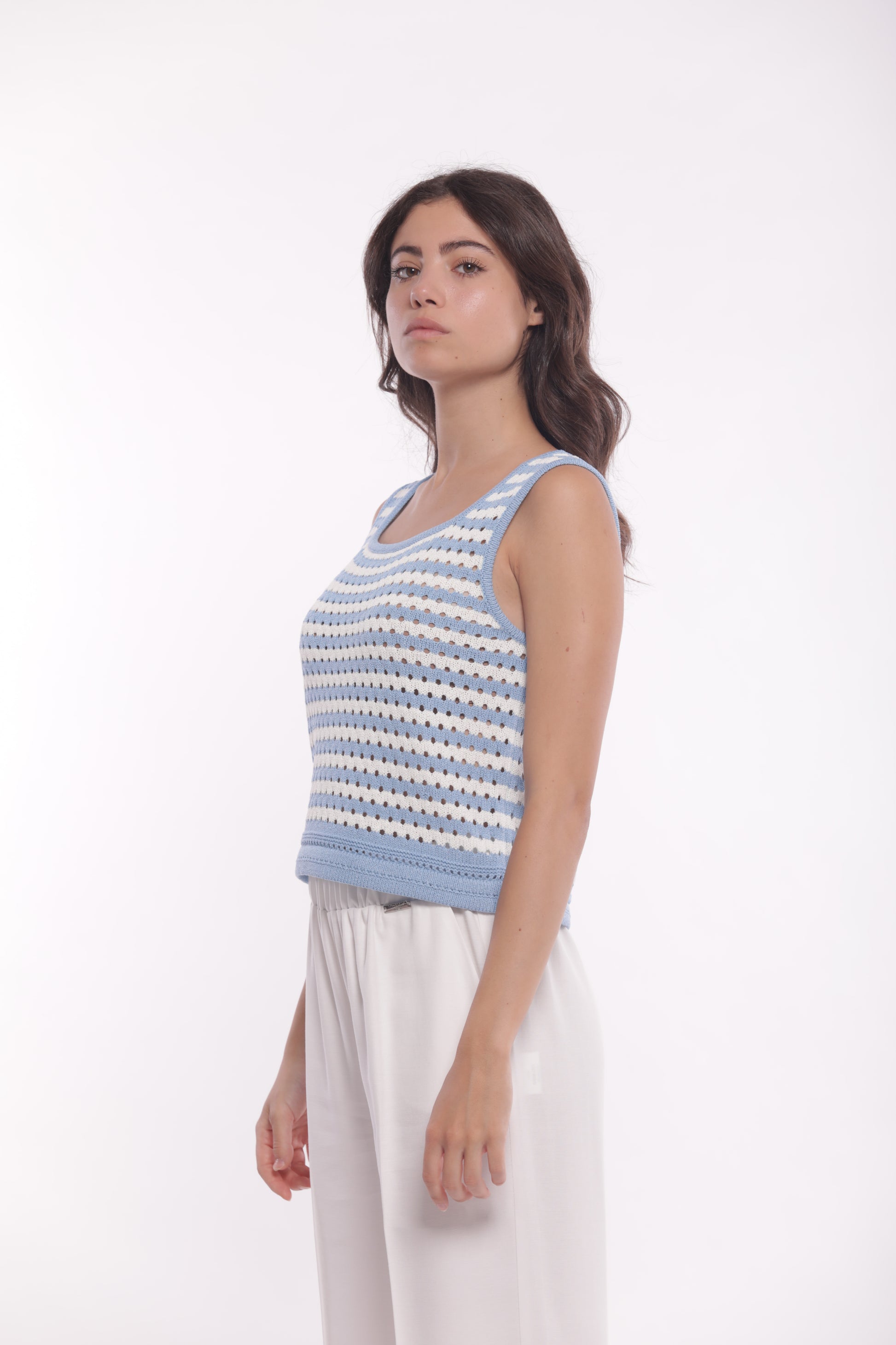 TOP IN MAGLIA A RIGHE