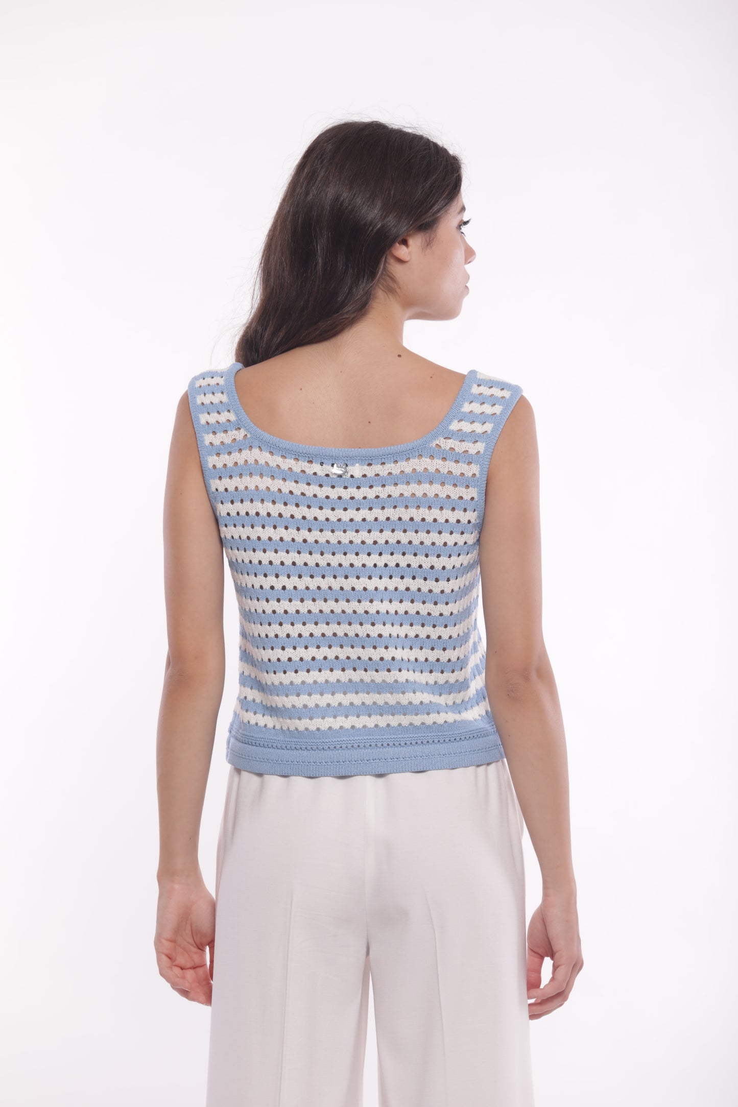 TOP IN MAGLIA A RIGHE