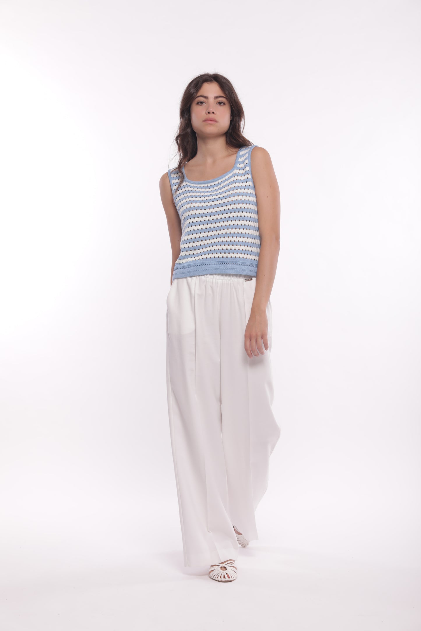 TOP IN MAGLIA A RIGHE