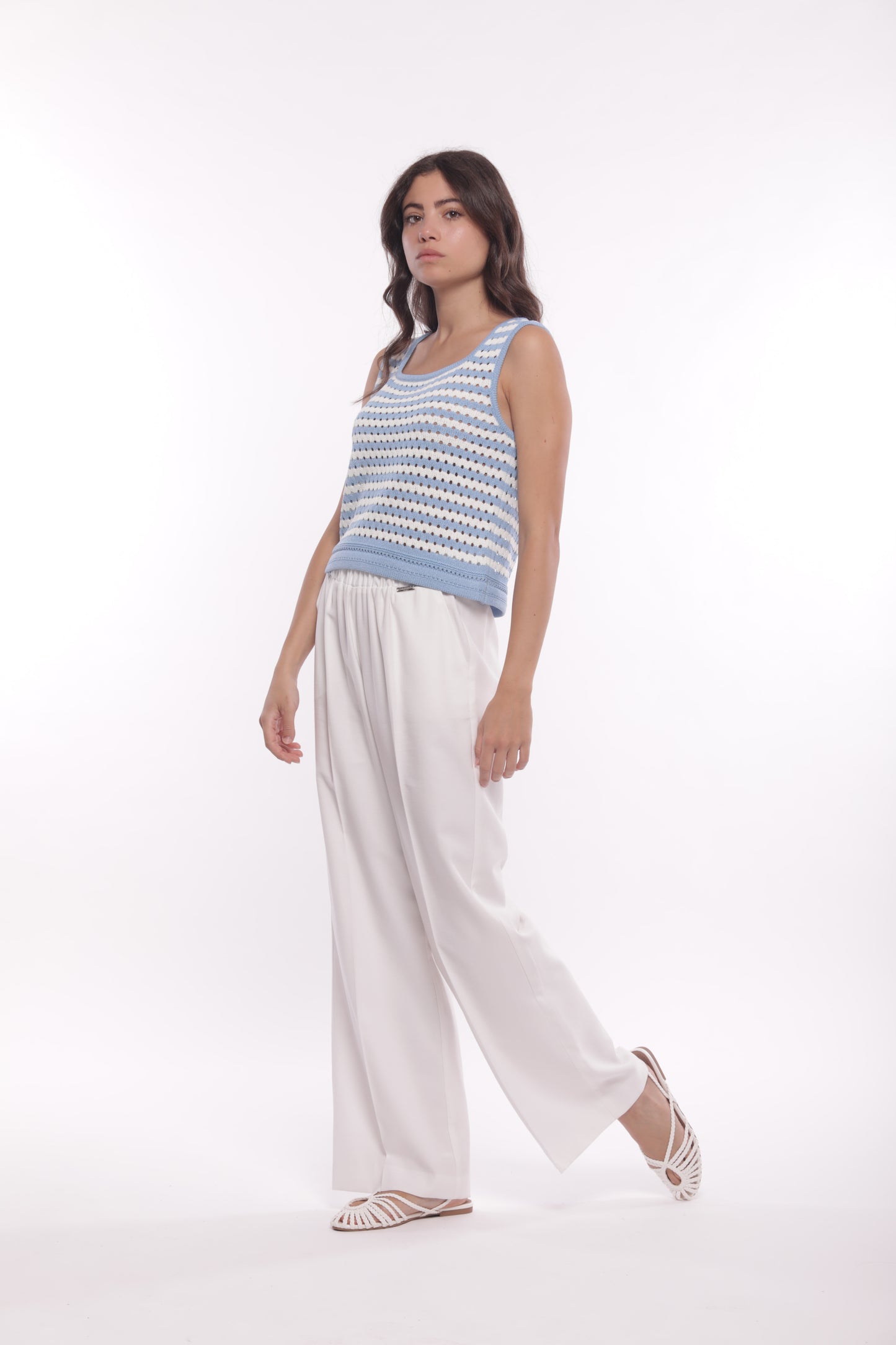 TOP IN MAGLIA A RIGHE