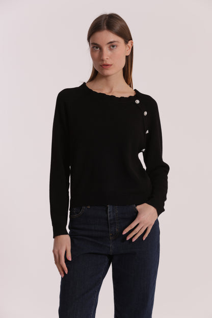MAGLIA CON BOTTONI GIOIELLO