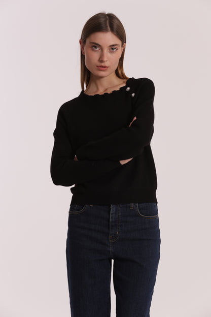 MAGLIA CON BOTTONI GIOIELLO