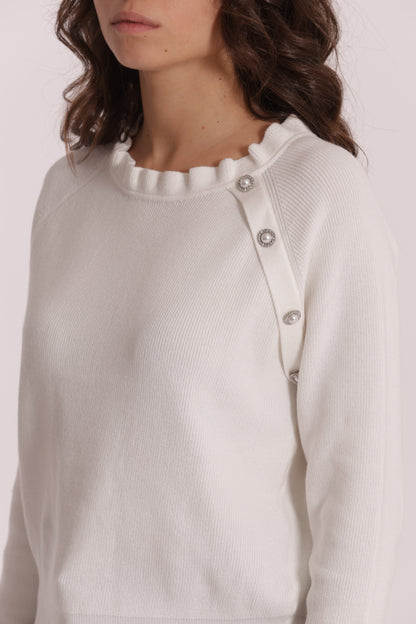 MAGLIA CON BOTTONI GIOIELLO