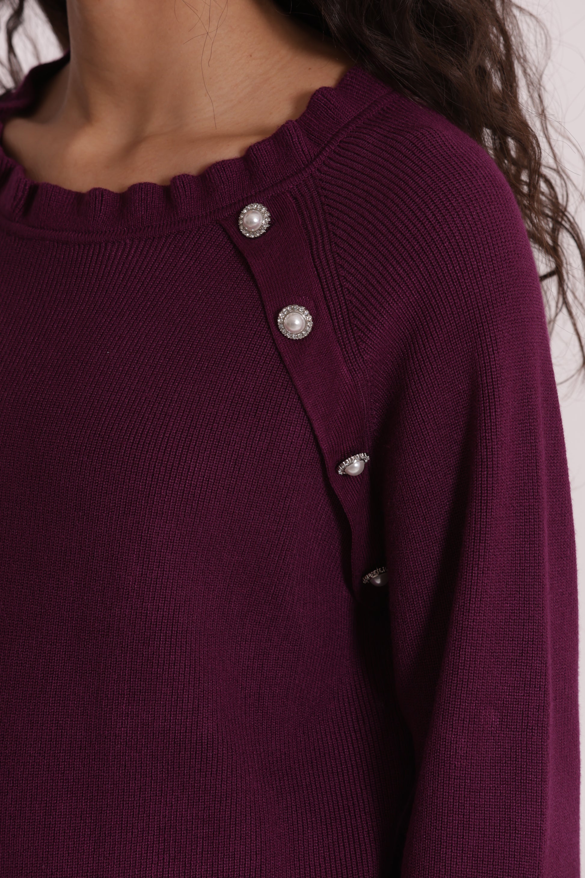 MAGLIA CON BOTTONI GIOIELLO